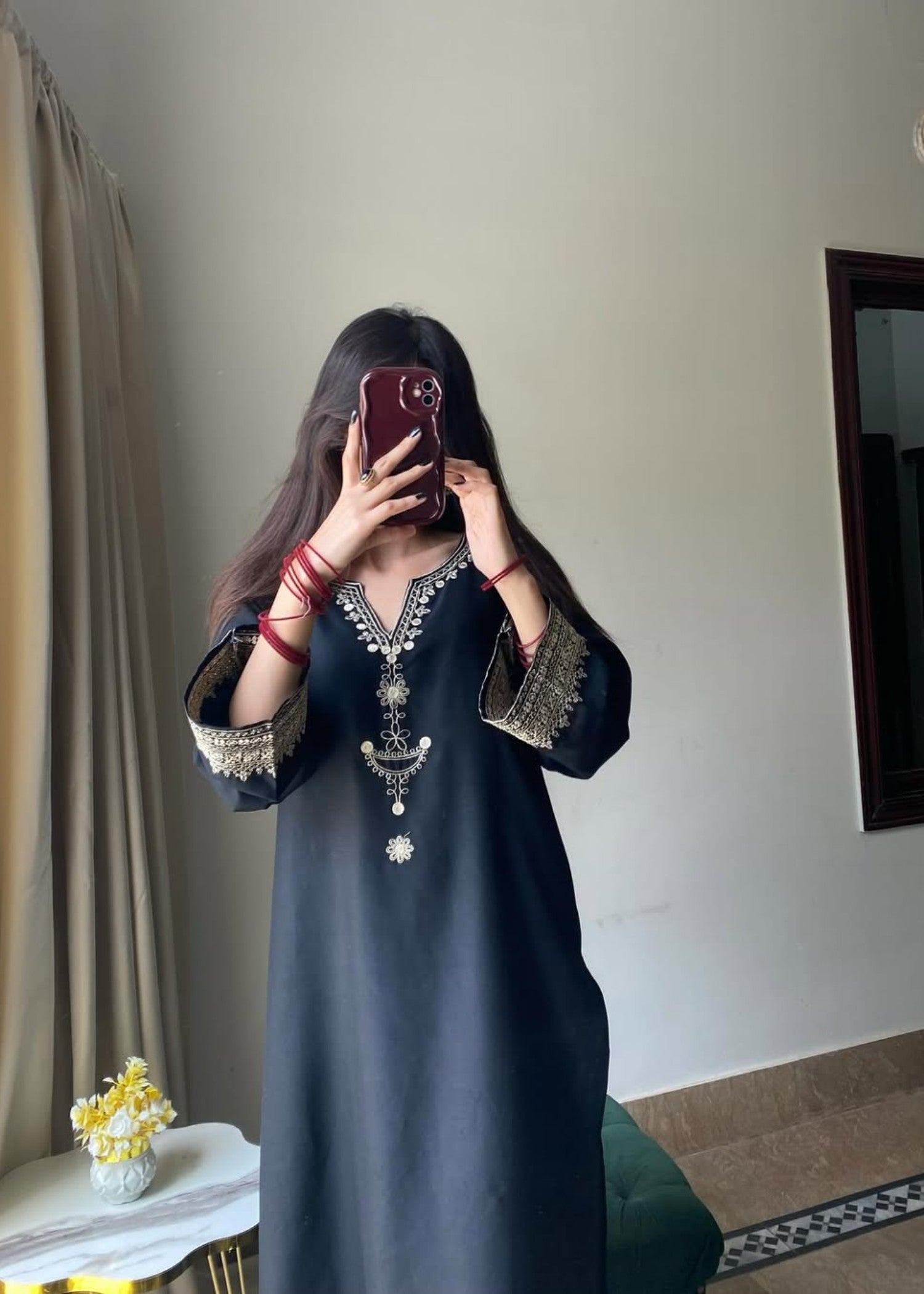 Tehzeeb Libas BLACK IRIS STITCHED 2PC