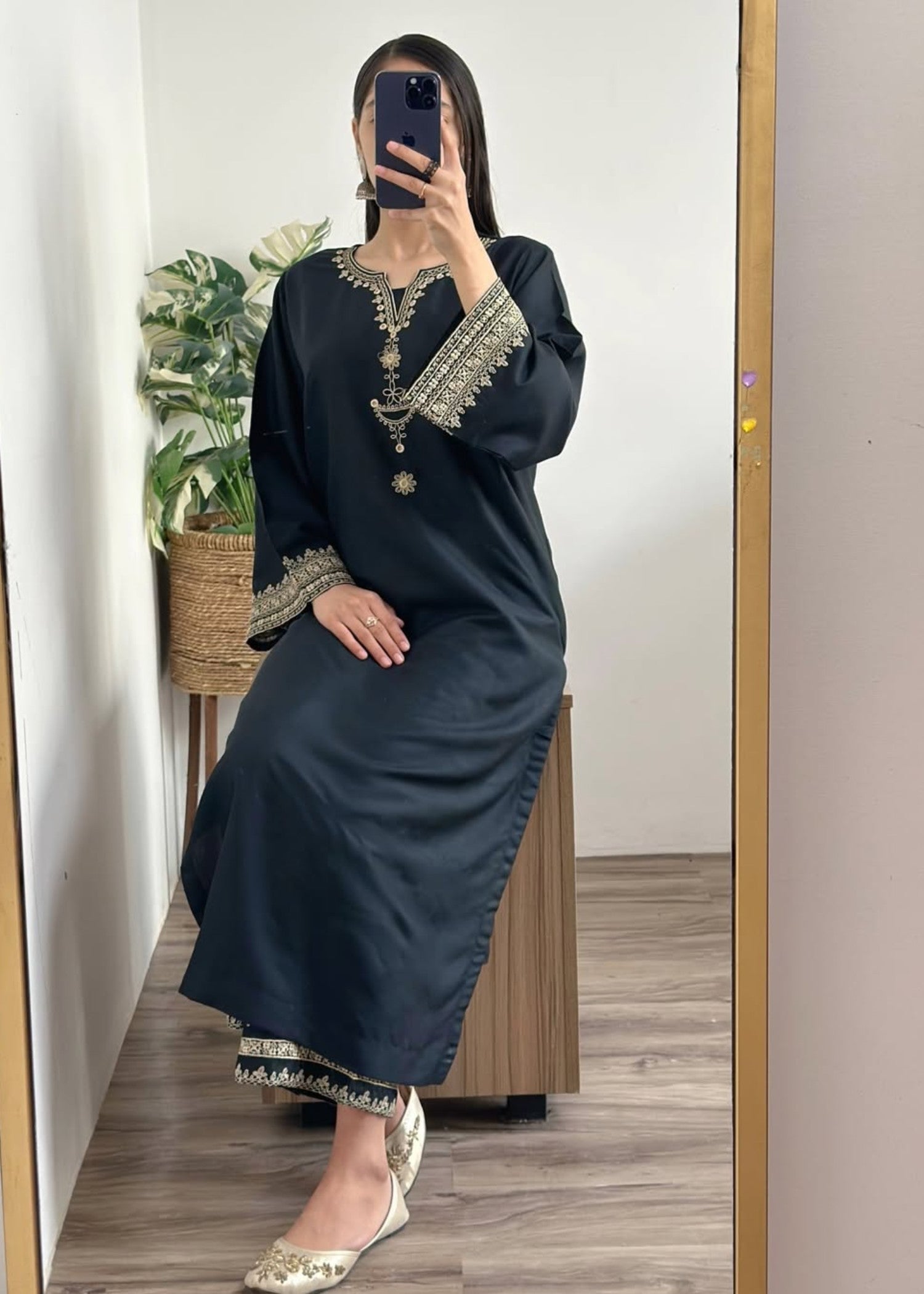 Tehzeeb Libas BLACK IRIS STITCHED 2PC