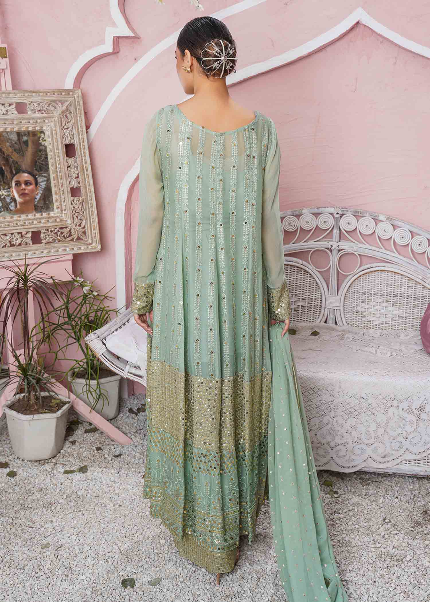Rang-e-Haya Anchal / Mint Green