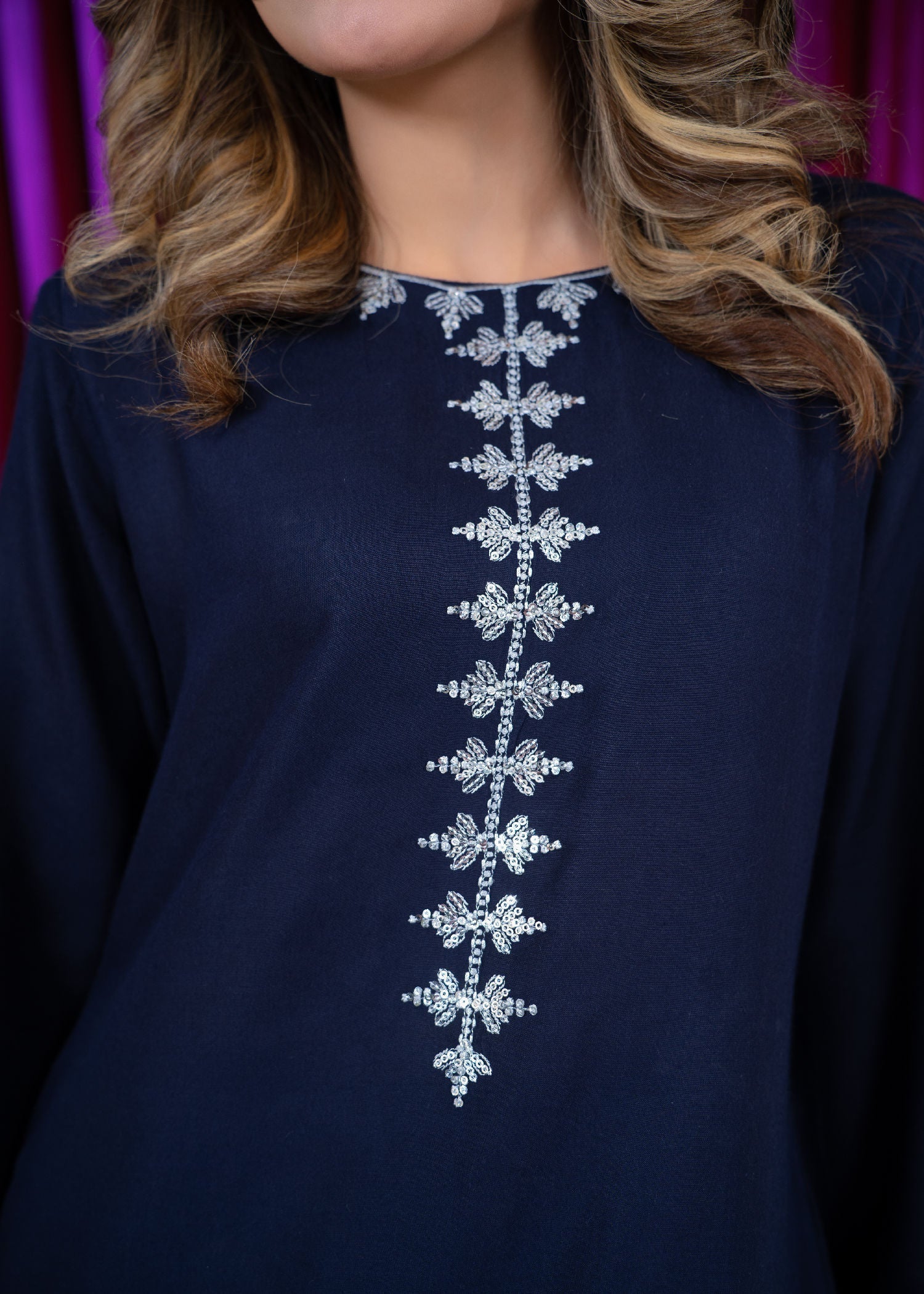 Lawn Kurta Set in Blue