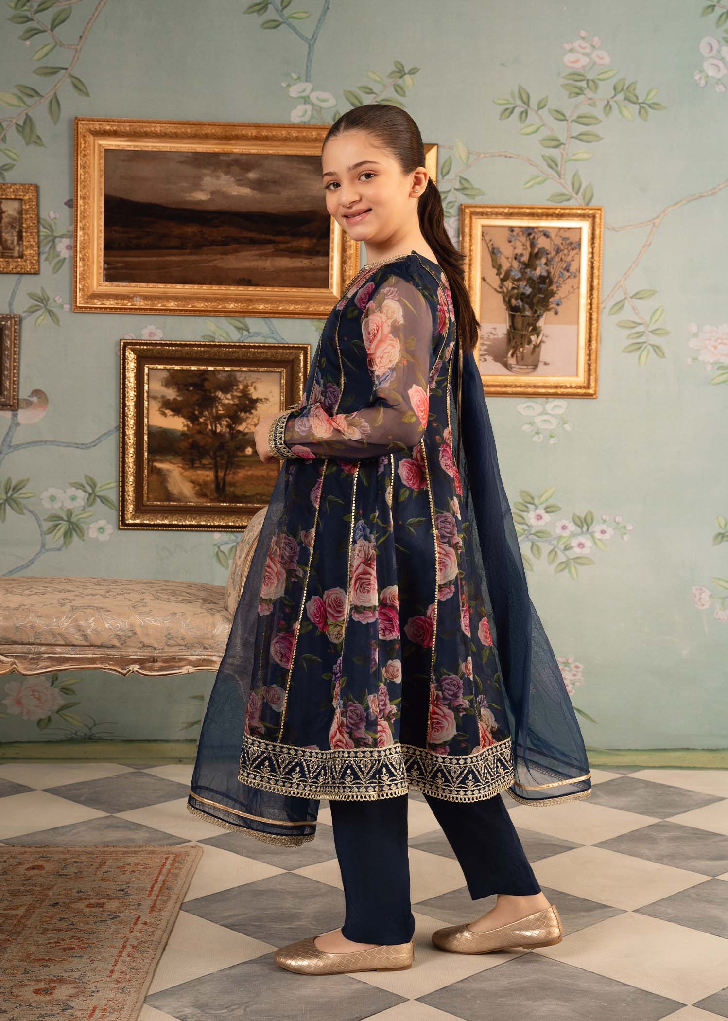Rang-e-Haya Zaafia Kid (Navy blue)