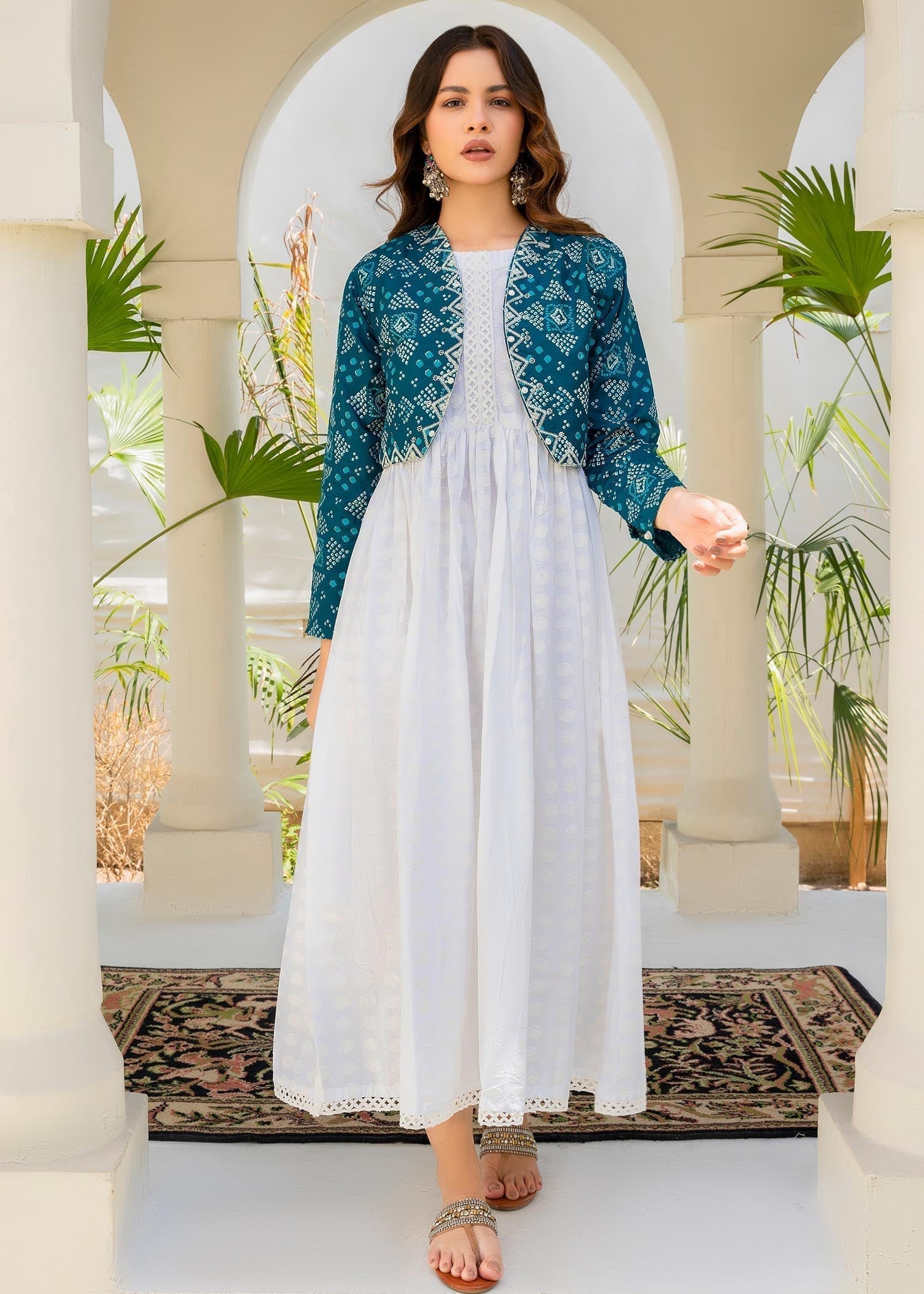 Lawn Pishwas in White