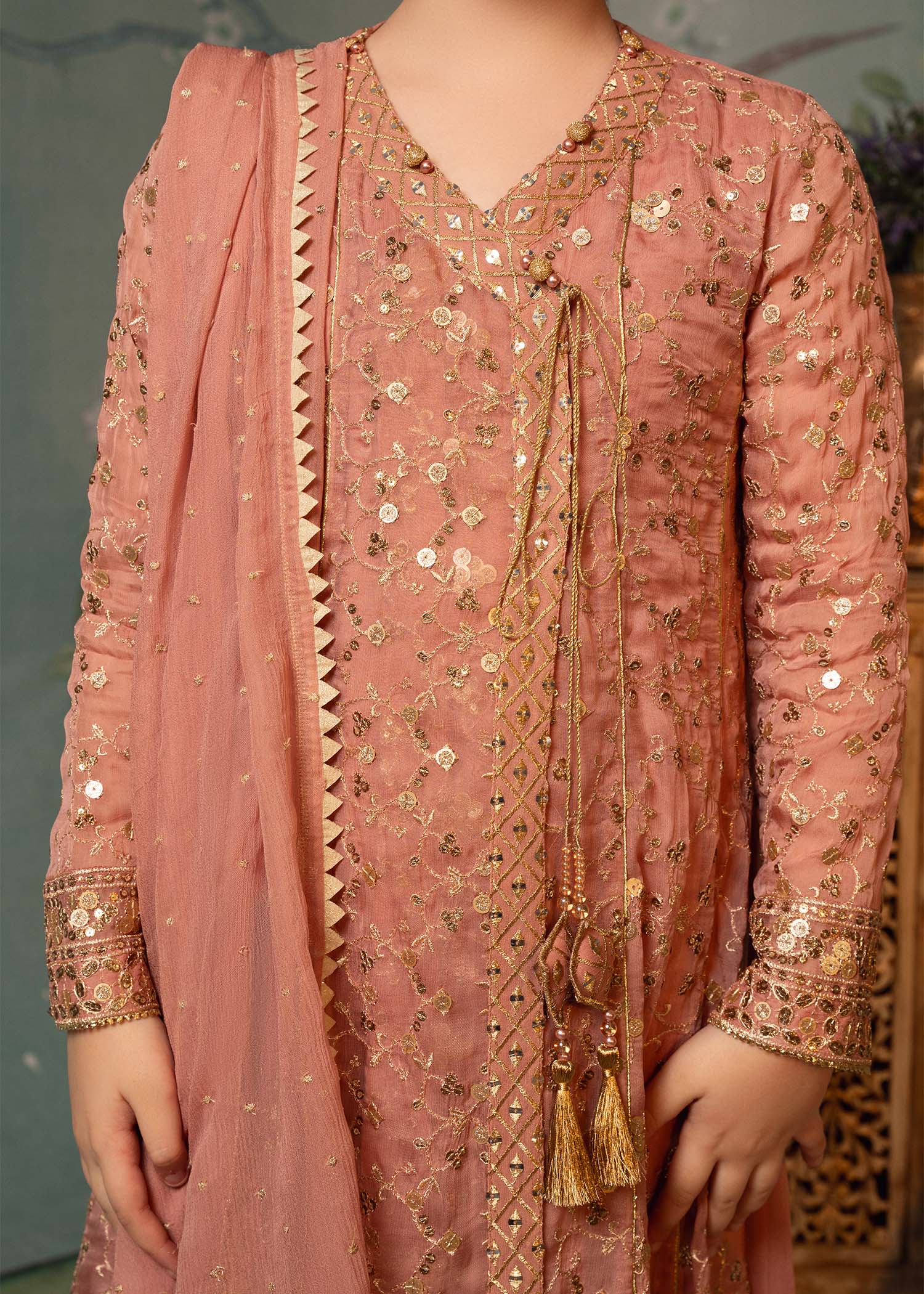 Rang-e-Haya Araina Kid (Light Salmon)