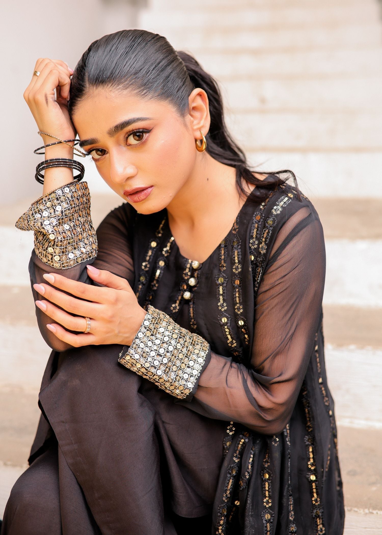 Rang-e-Haya Anchal / Black