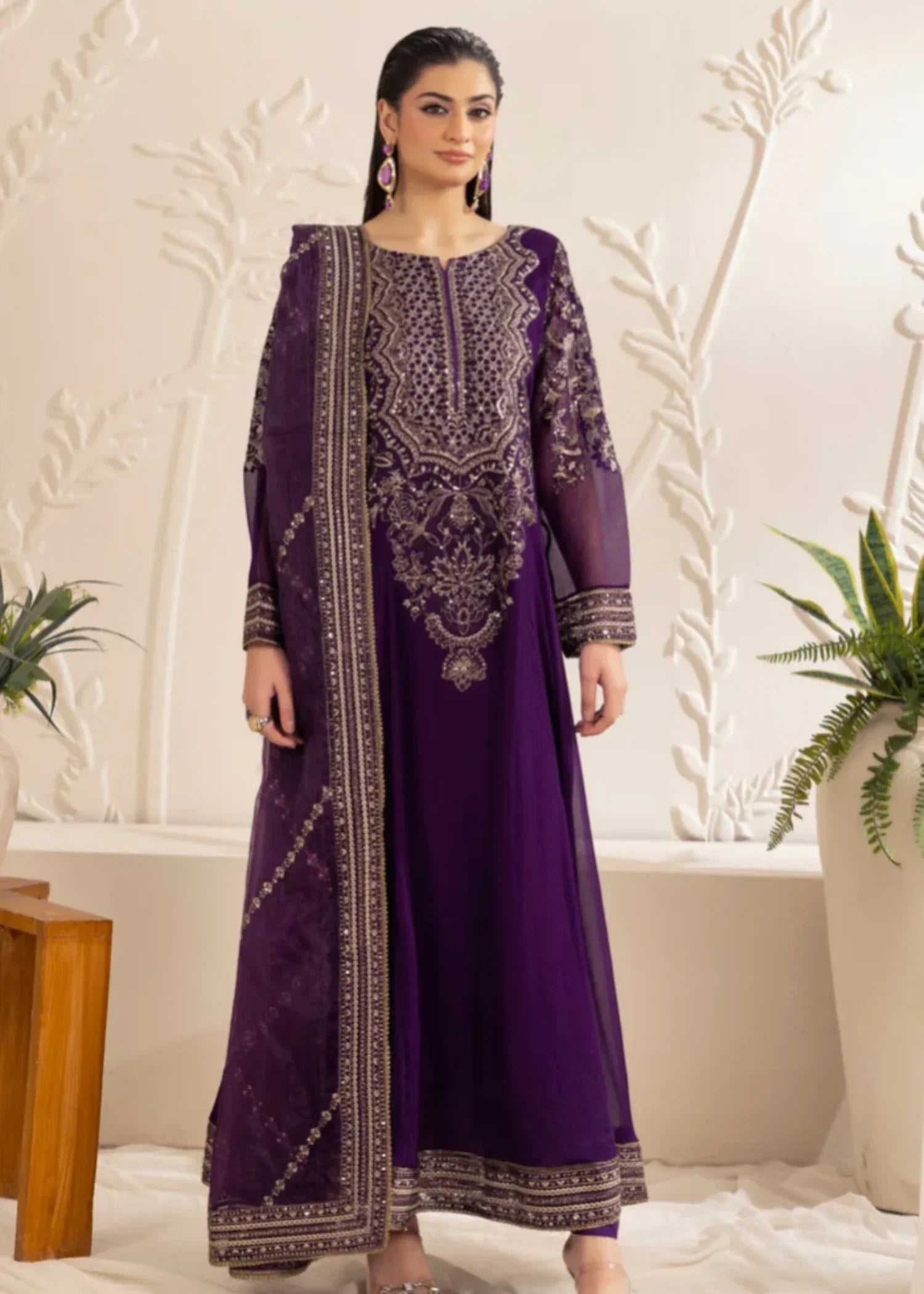 Mohagni MGG-102 CHIFFON 3PC STITCHED