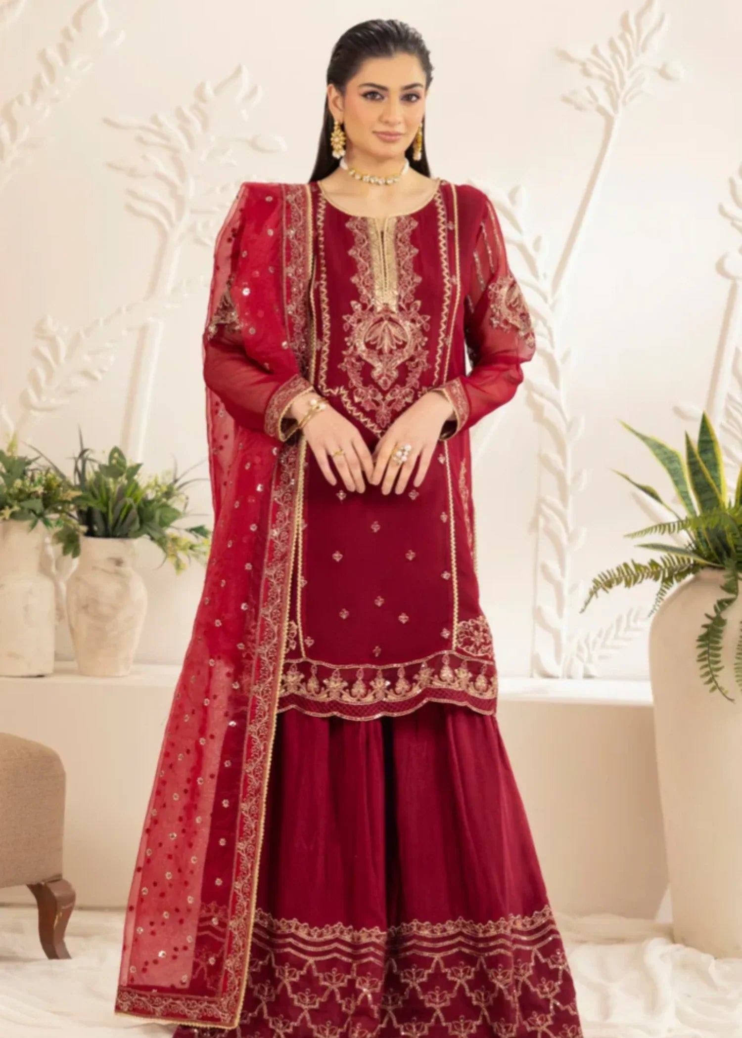 Mohagni MGG-104 CHIFFON 3PC STITCHED