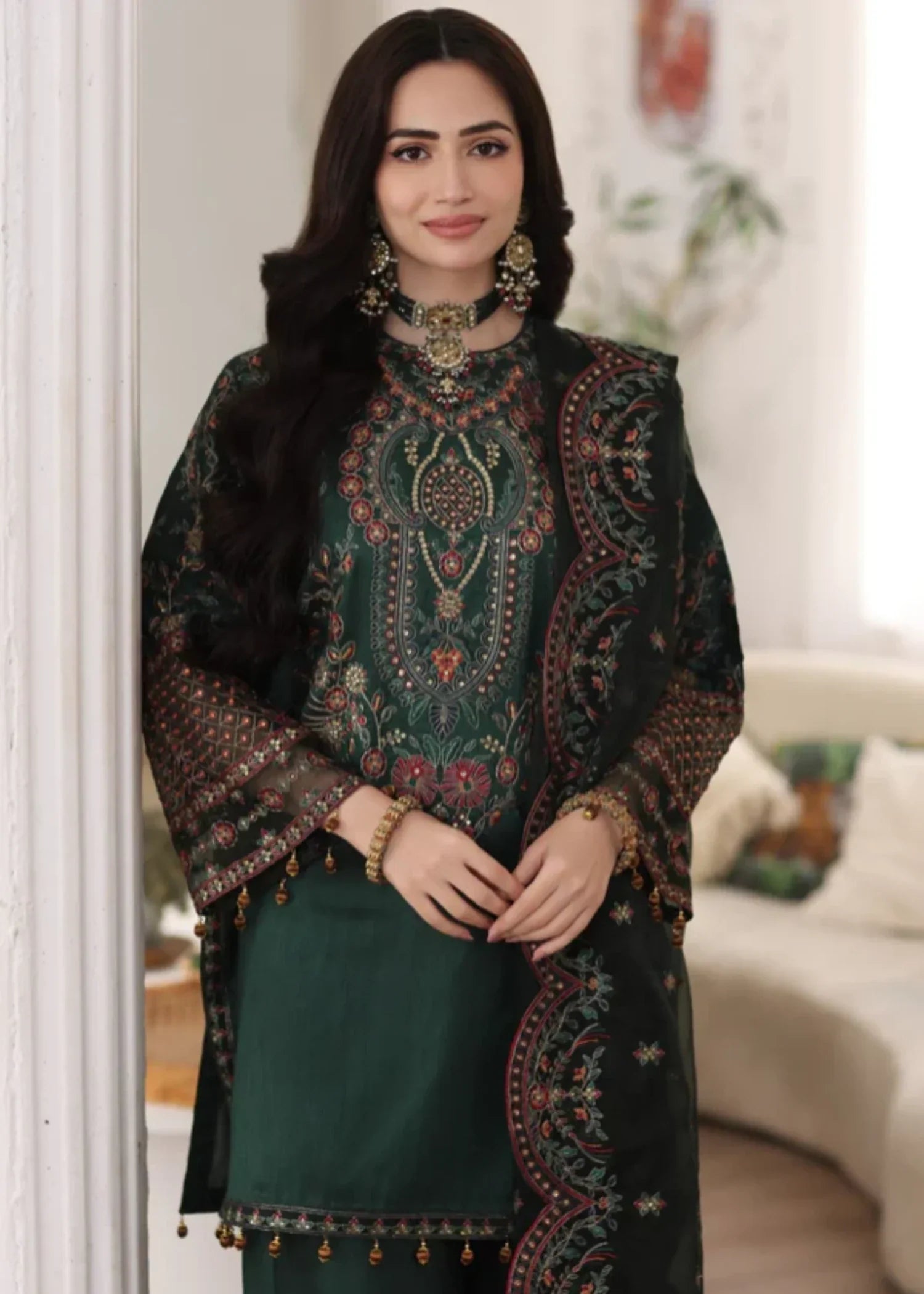 Mohagni MGS-05 AMBER 3Pcs Raw Silk STITCHED