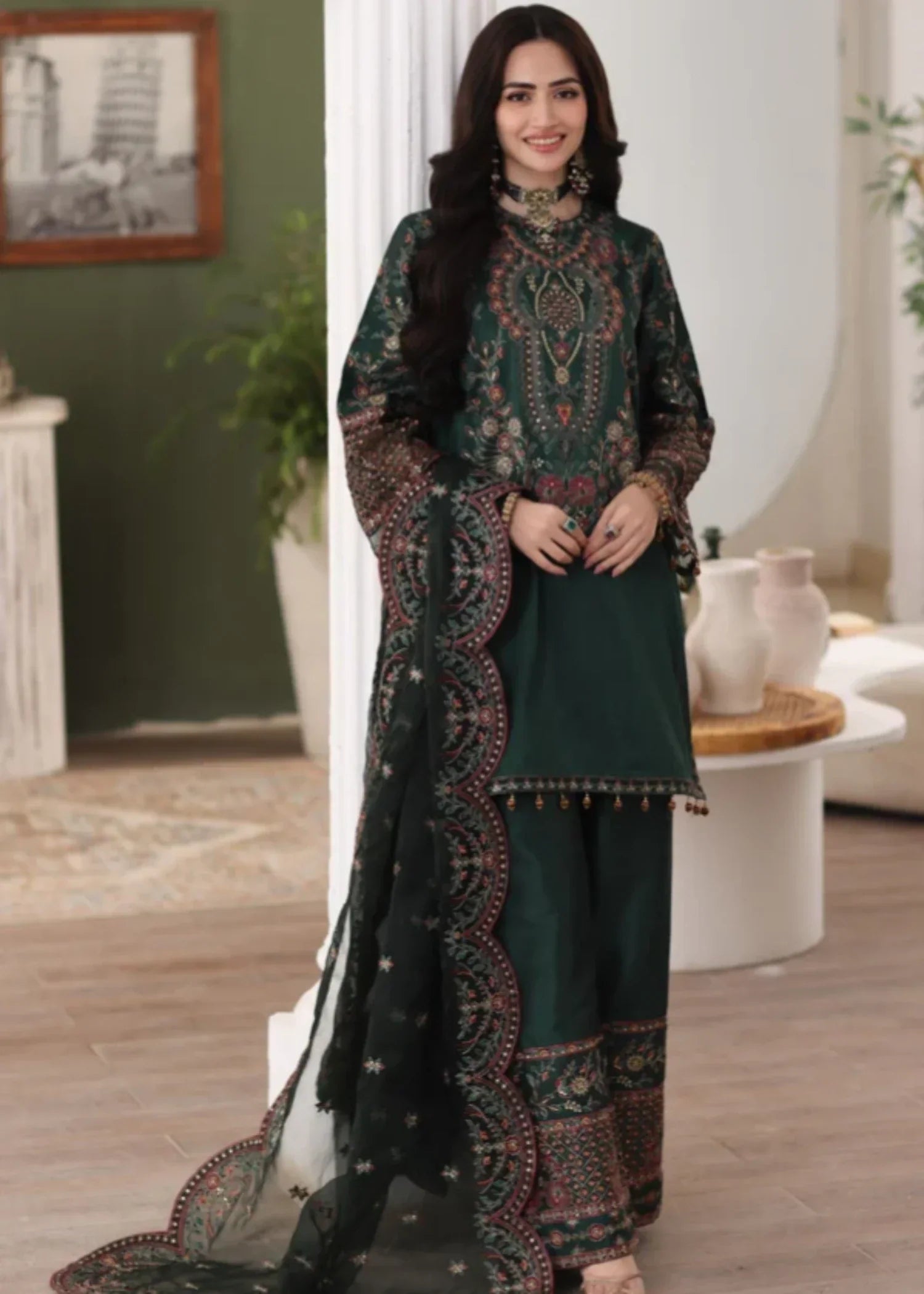 Mohagni MGS-05 AMBER 3Pcs Raw Silk STITCHED