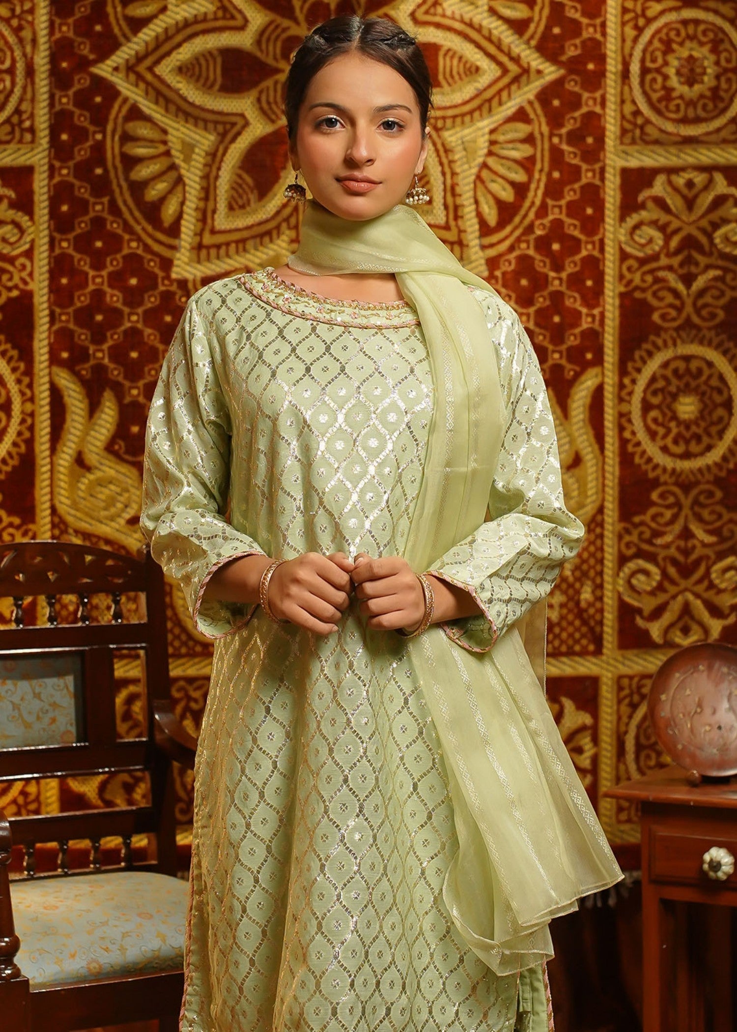 VISCOSE-JACQUARD-HAND-ADDA-WORK-3 - Pc Suit