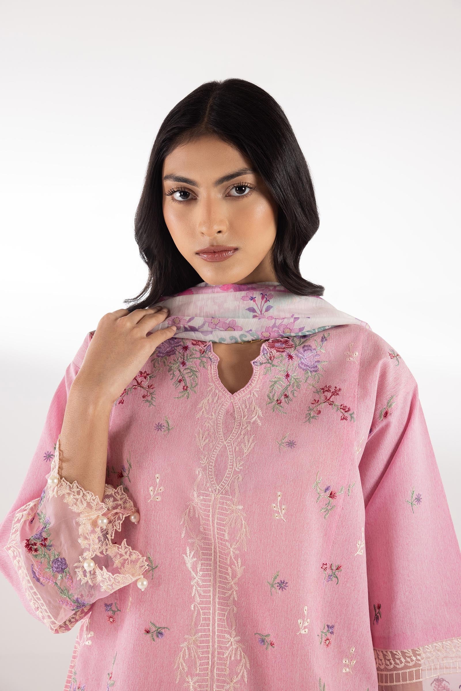 Sana Safinaz Stitched Embroidered Muzlin Lawn Suit - SC26MUZ111AP3