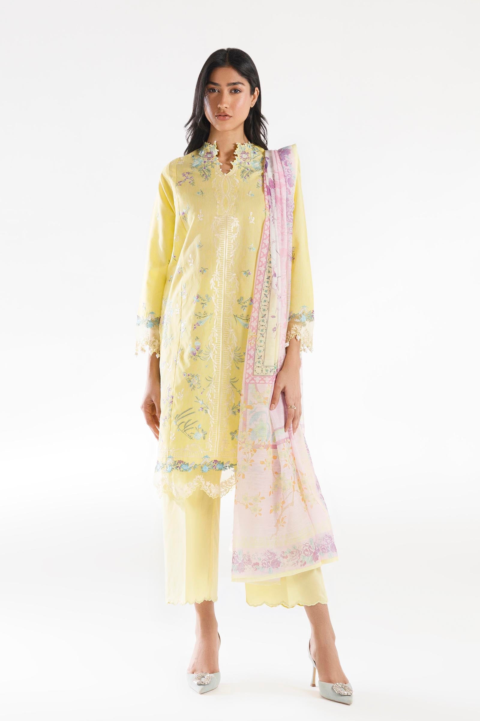 Sana Safinaz Stitched Muzlin Lawn Suit - SC26MUZ111BP3