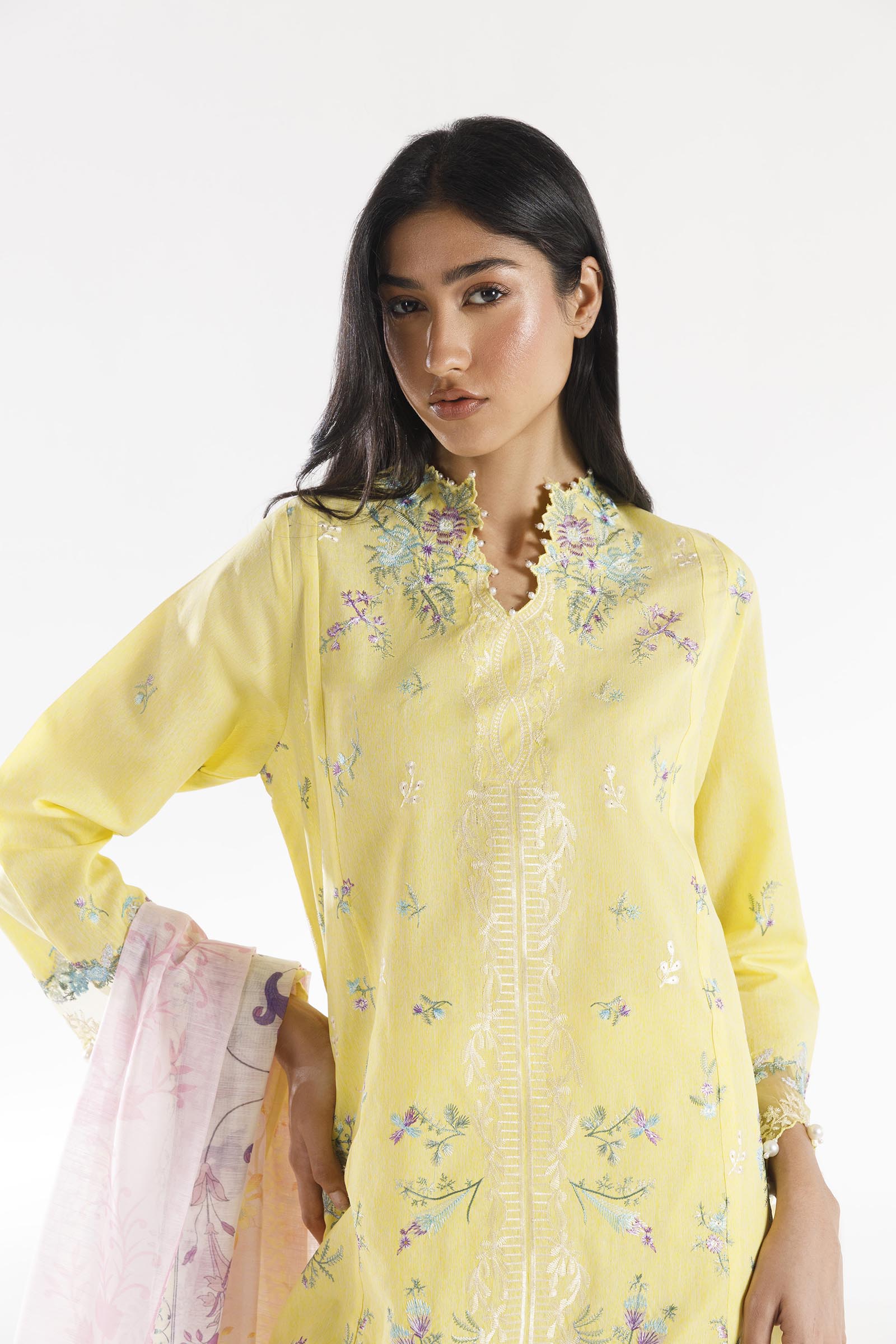 Sana Safinaz Stitched Muzlin Lawn Suit - SC26MUZ111BP3