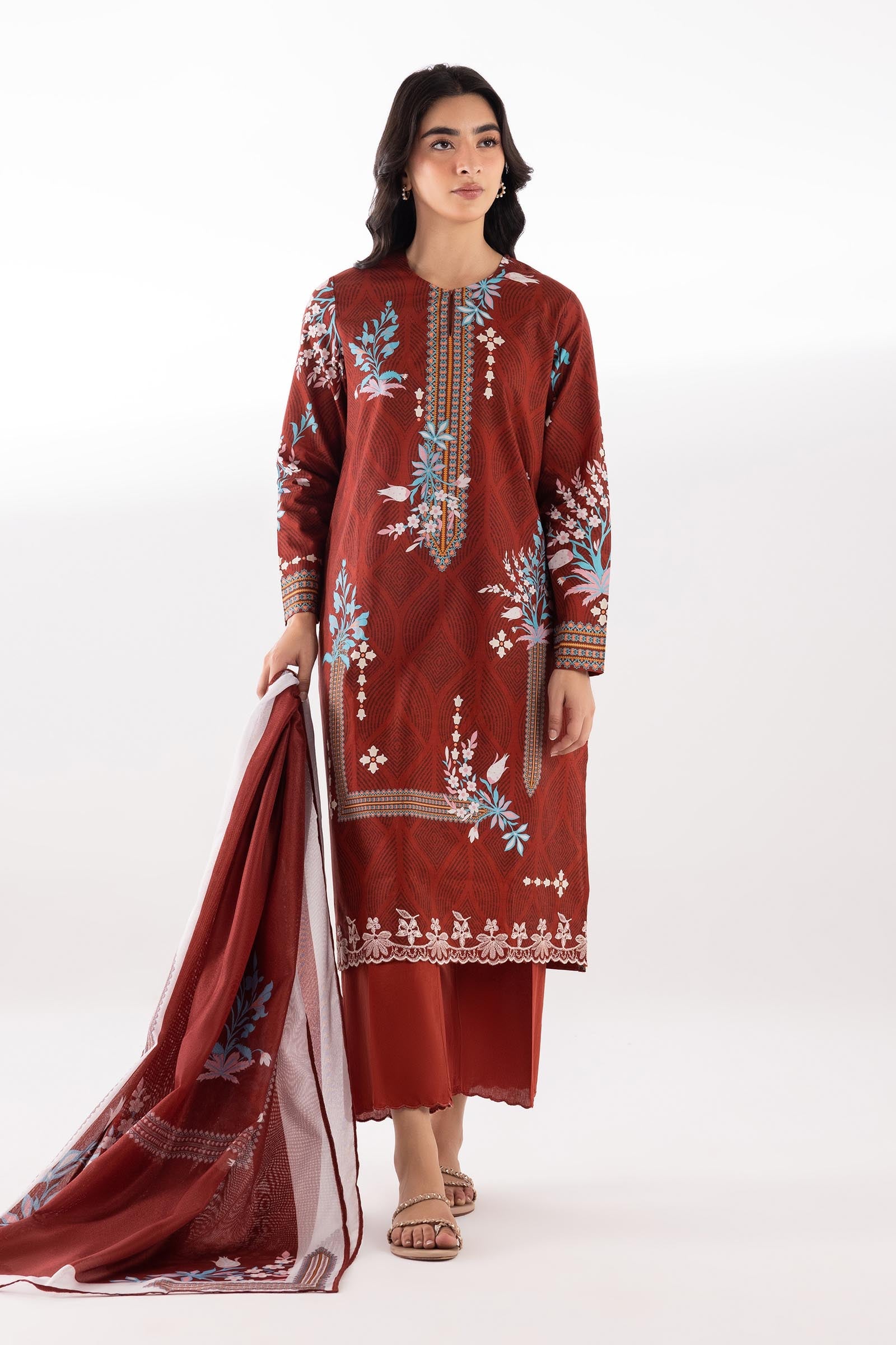Stitched Printed Lawn Suit - SC26MHY302AP3