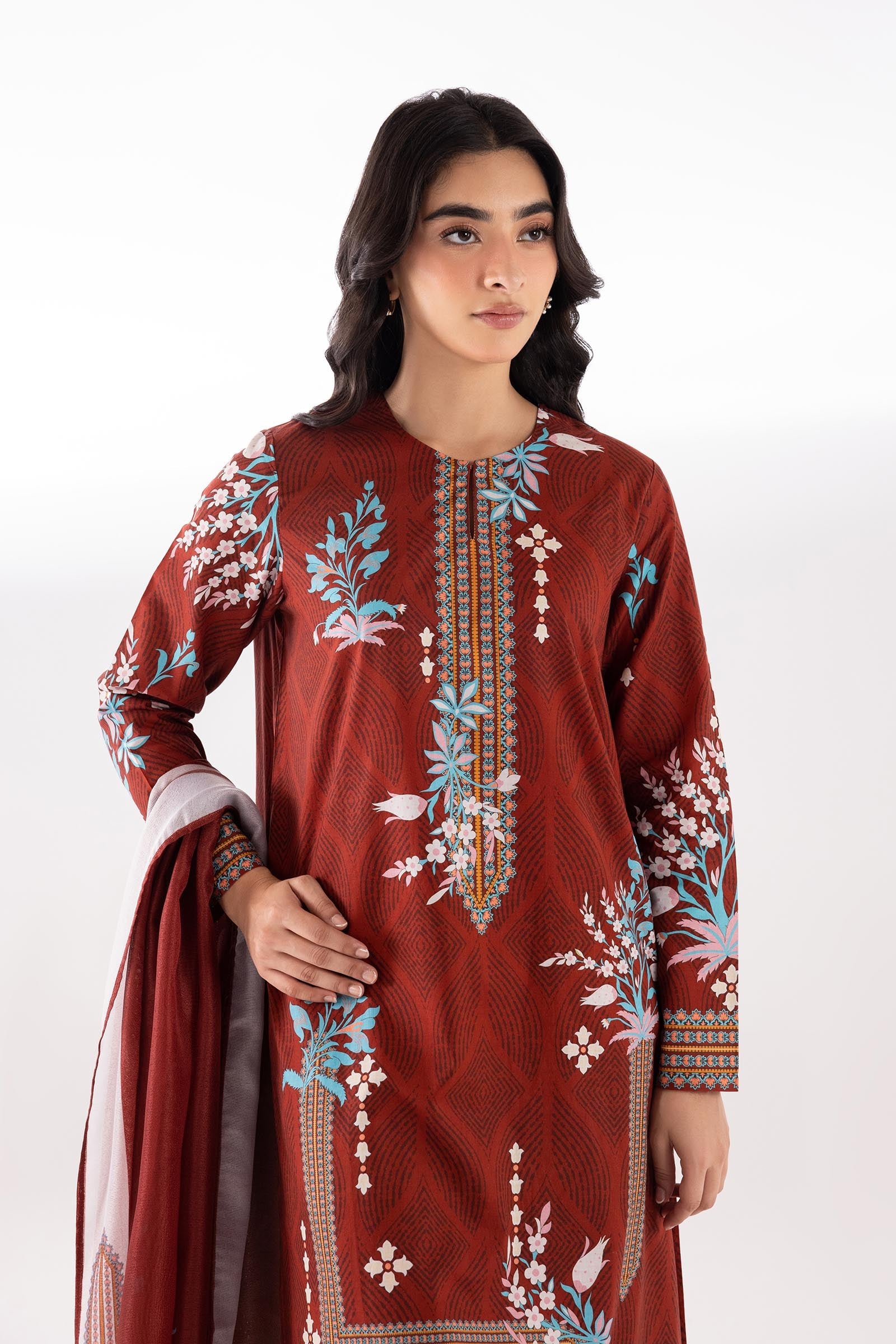 Stitched Printed Lawn Suit - SC26MHY302AP3