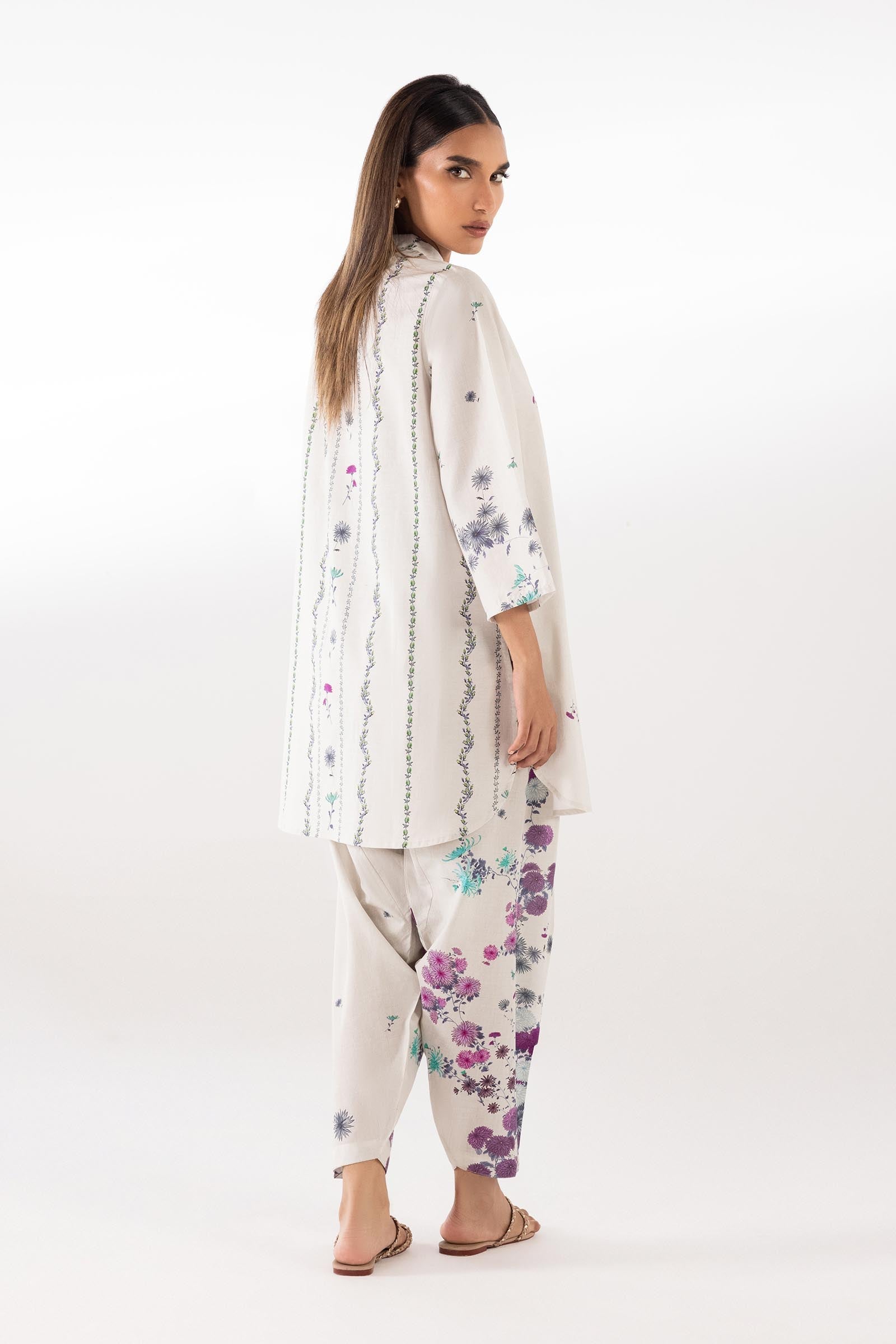 Sana Safinaz Stitched Printed Lawn Shirt + Shalwar - SC26MHY306AP2T