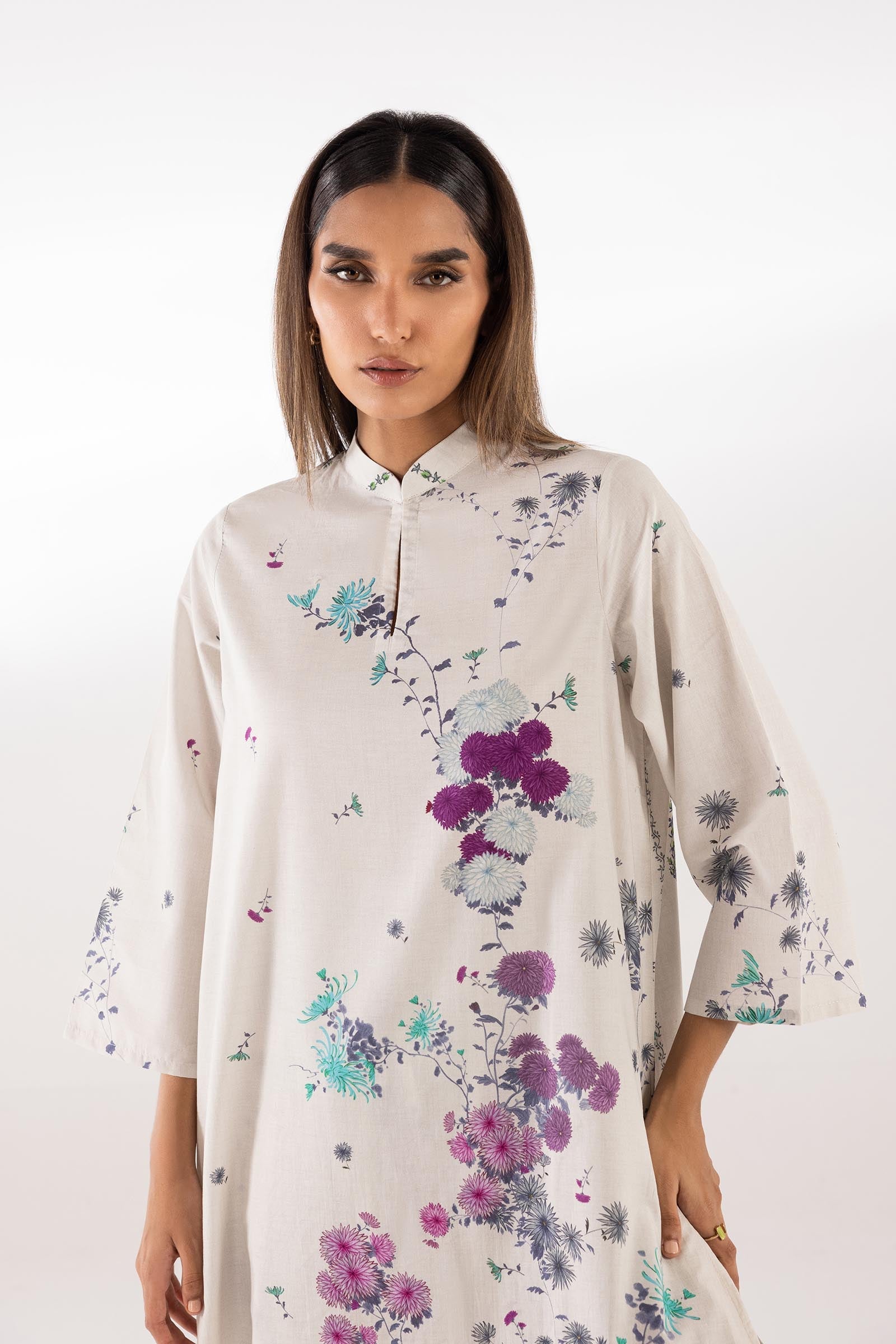 Sana Safinaz Stitched Printed Lawn Shirt + Shalwar - SC26MHY306AP2T