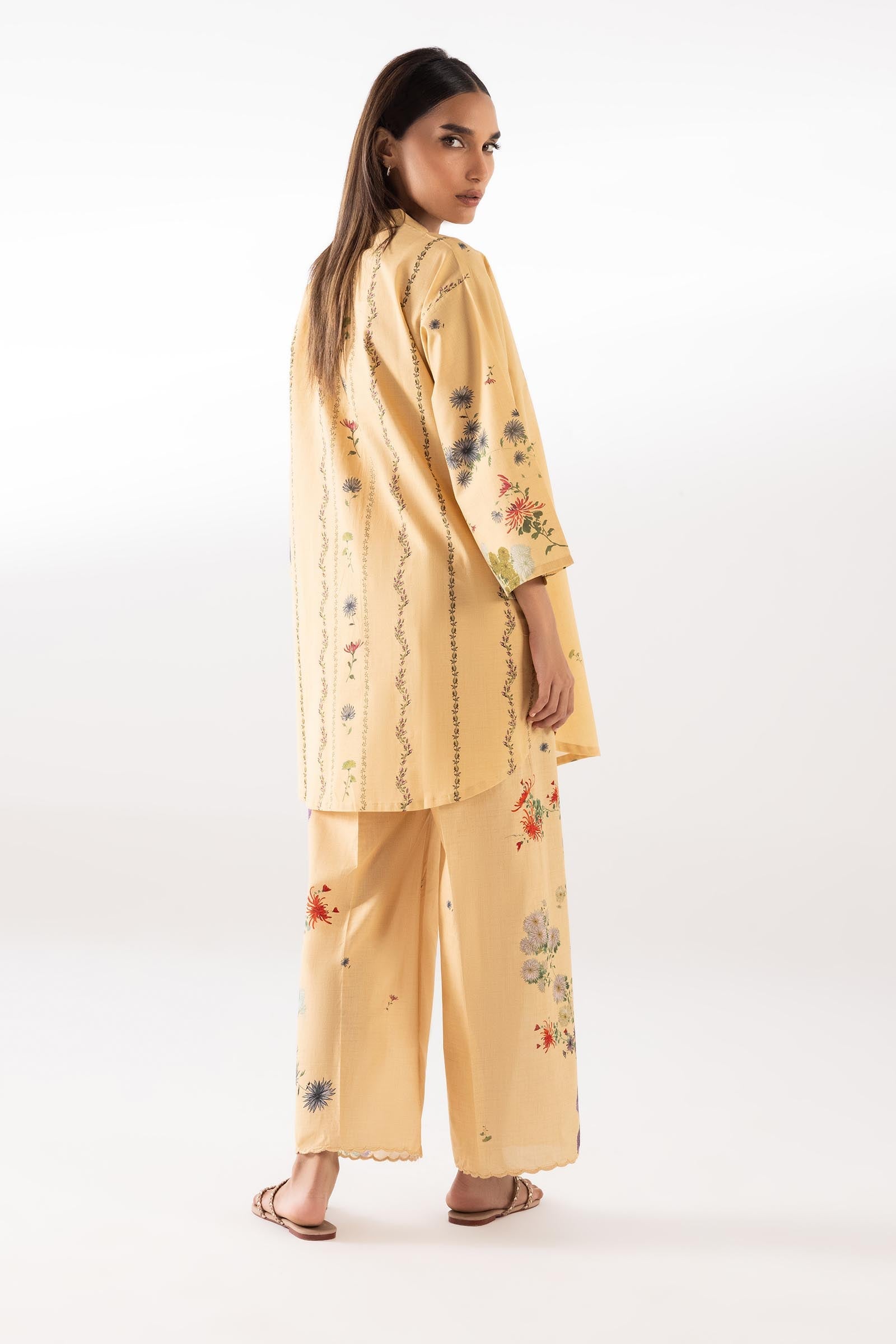 Sana Safinaz Stitched Printed Lawn Shirt + Culotte - SC26MHY306BP2T