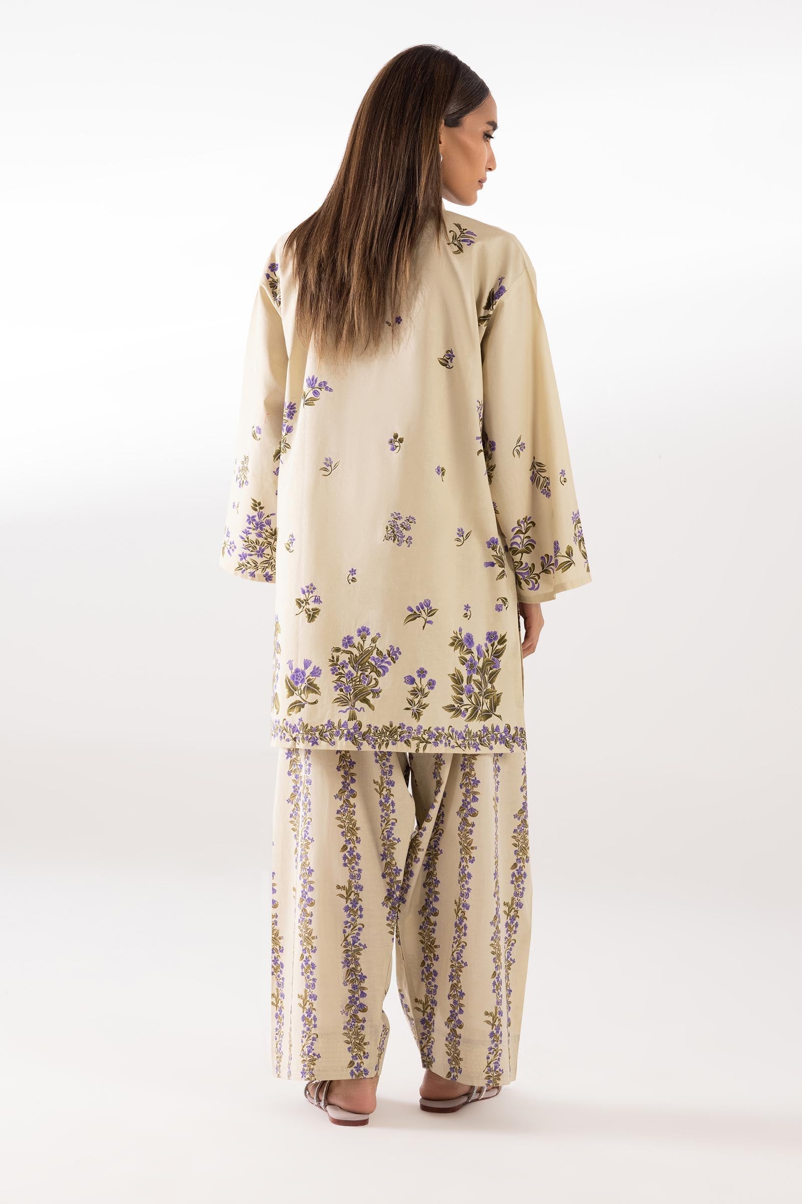 Sana Safinaz Stitched Printed Lawn Shirt + Shalwar - SC26MHY307BP2T