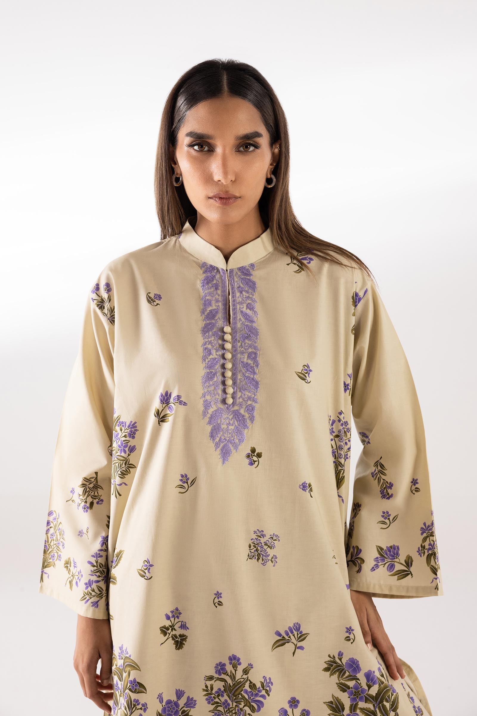 Sana Safinaz Stitched Printed Lawn Shirt + Shalwar - SC26MHY307BP2T