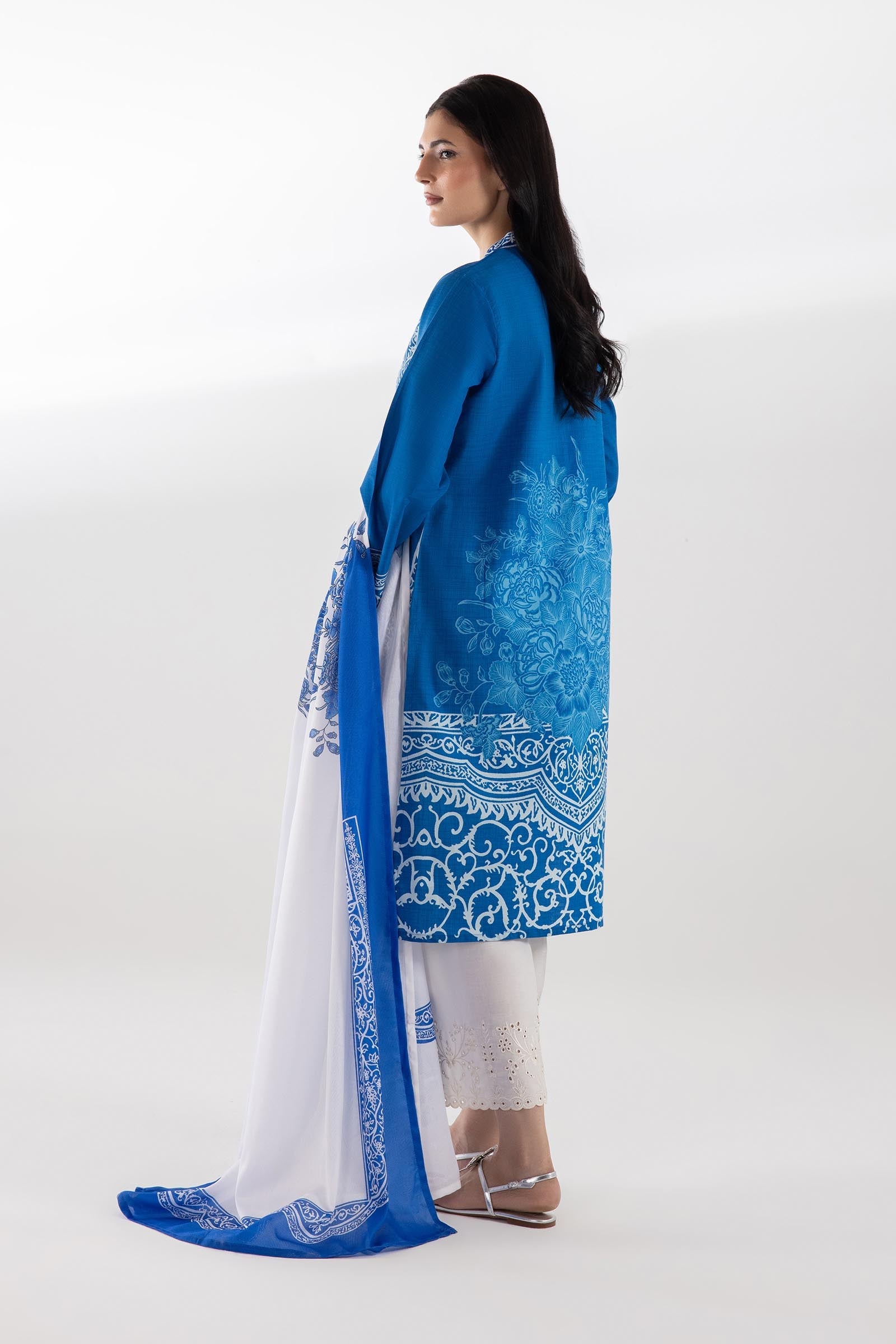 Sana Safinaz Stitched Printed Lawn Shirt + Dupatta - SC26MHY308BP2D