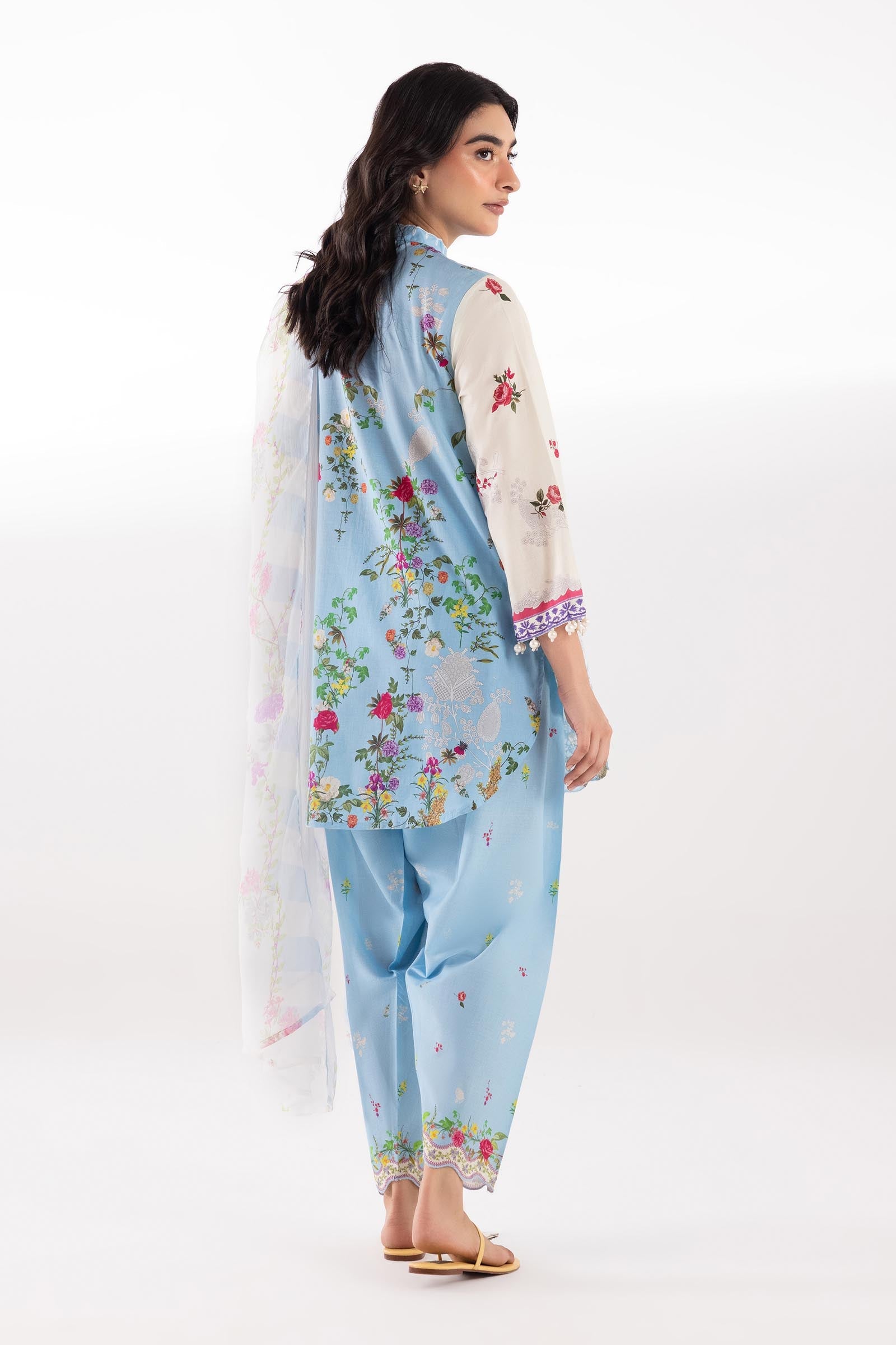 Sana Safinaz Stitched Embroidered Muzlin Lawn Suit - SC26MUZ203BP3