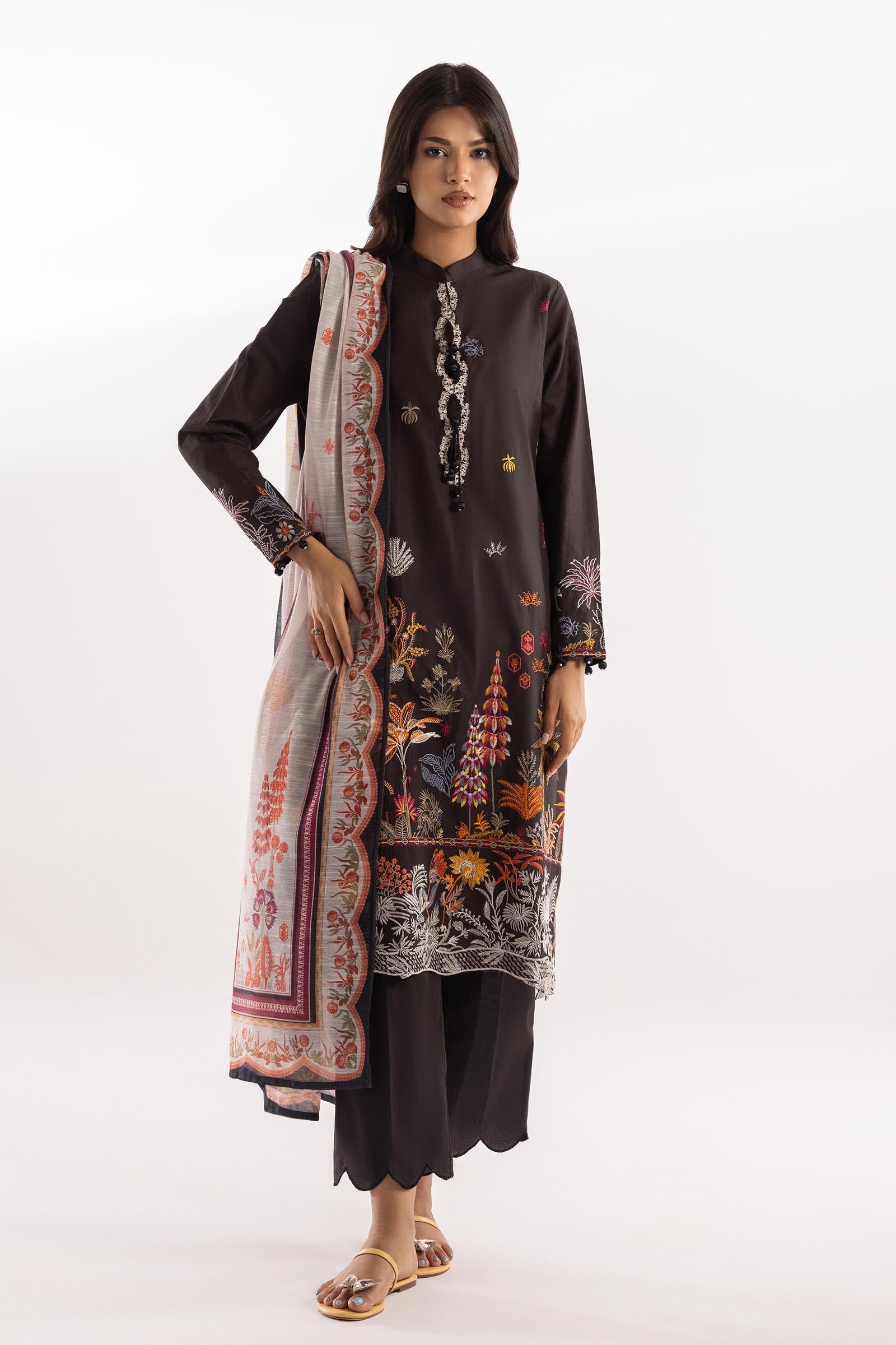 Sana Safinaz Stitched Lawn Muzlin Suit - SC26MUZ220AP3