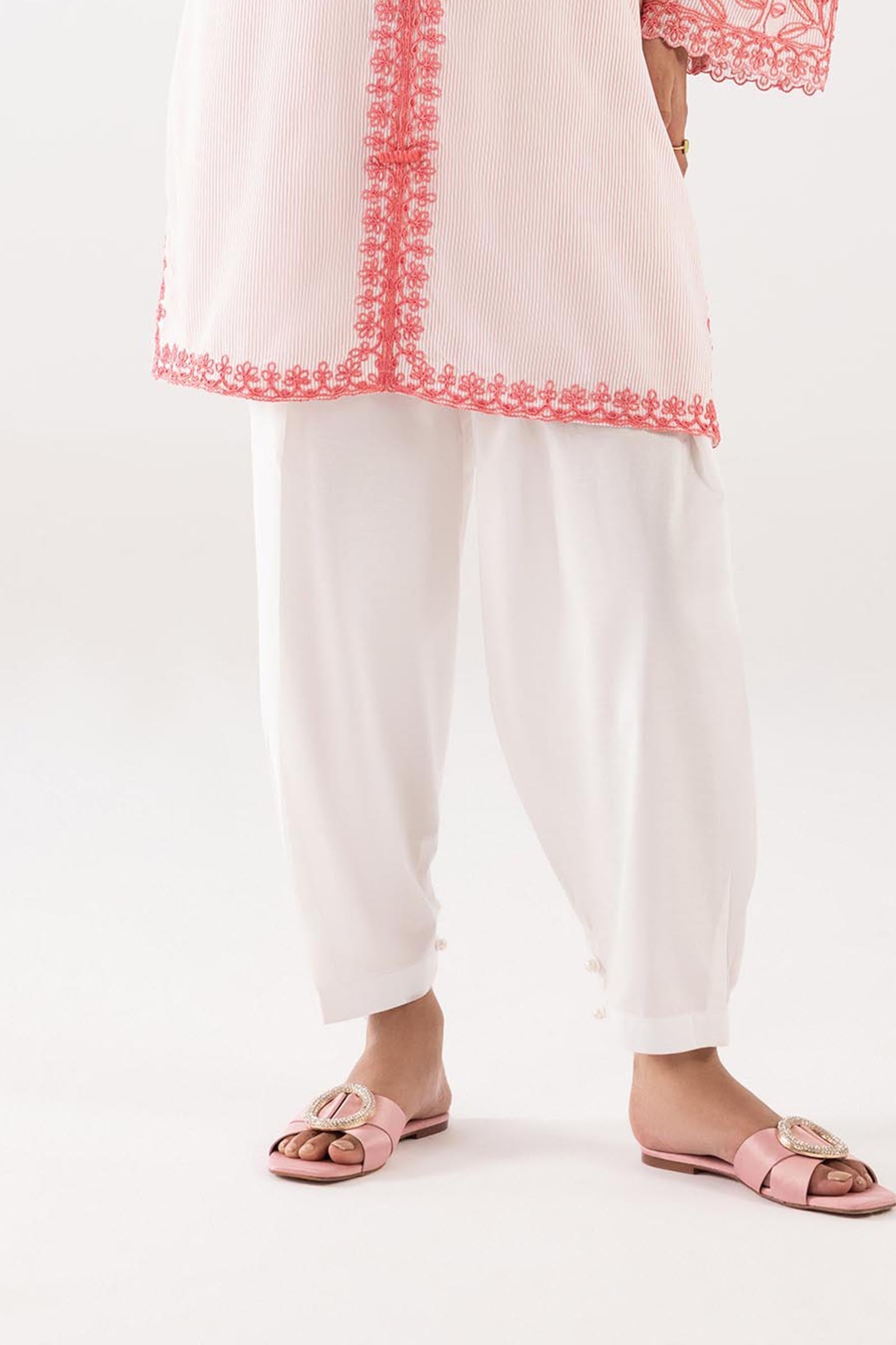 Stitched Dyed Shalwar - SS25TSGE384