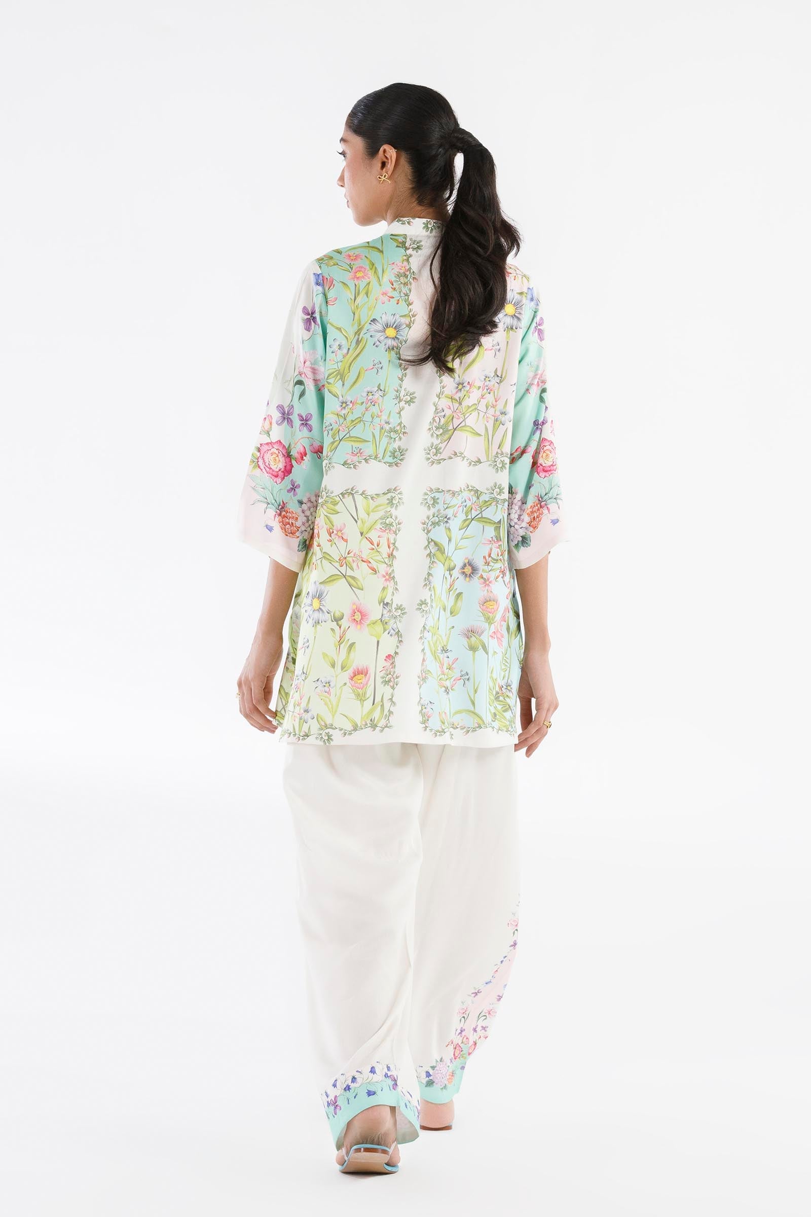 Sana Safinaz Stitched Printed Linen Shirt + Shalwar - SS26BSP114P2T