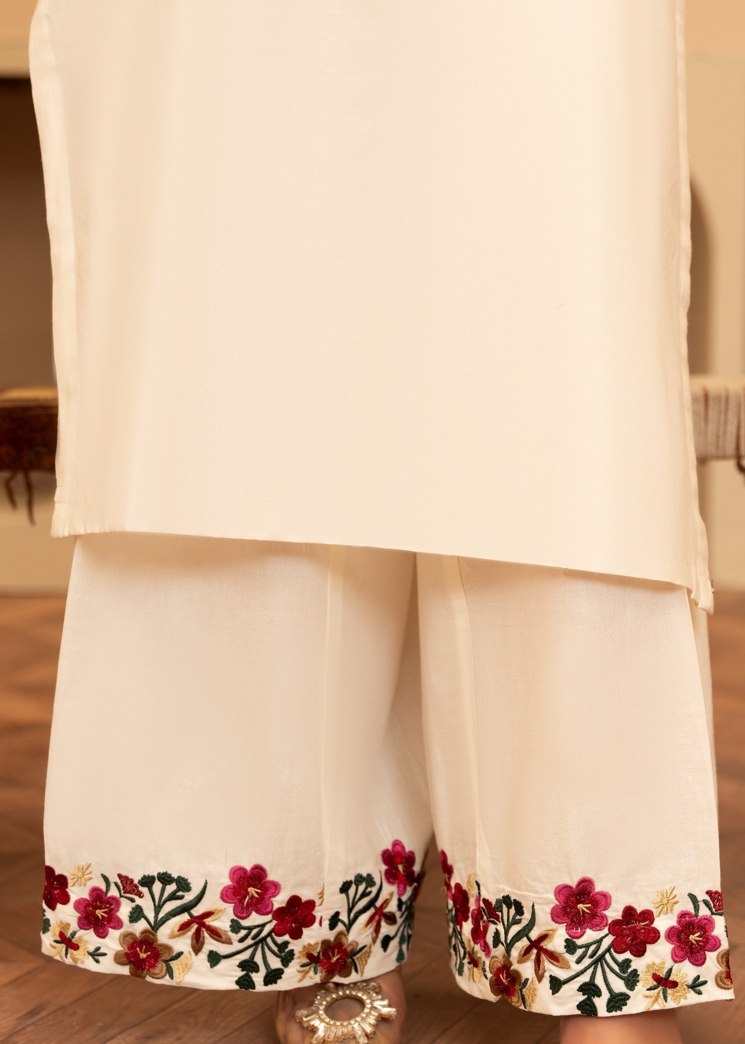 Lawn Kurta Set in Ivory