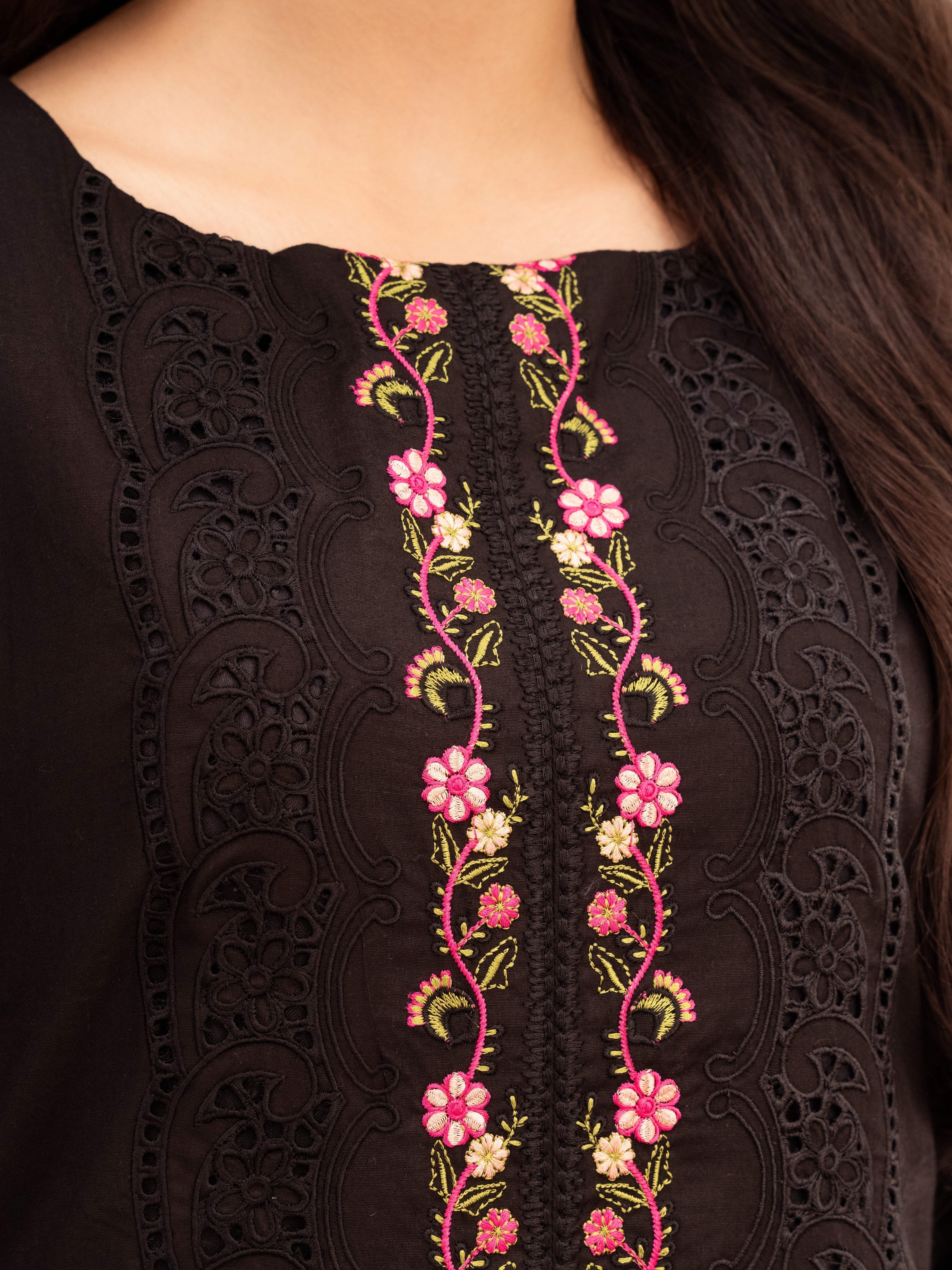 Lawn Kurta Set in Black