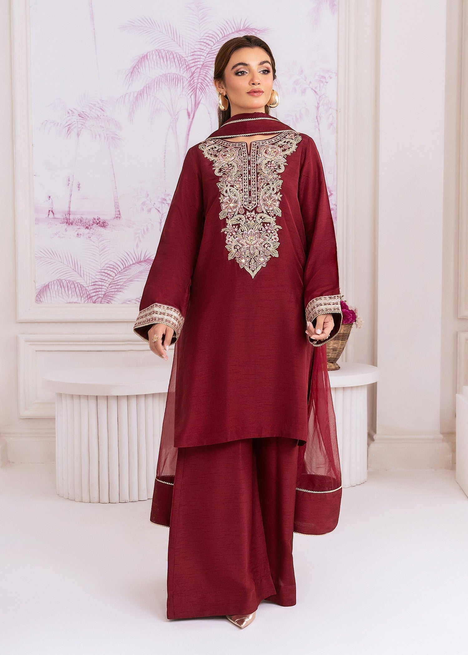 Rang-e-Haya Sophiara (Maroon)