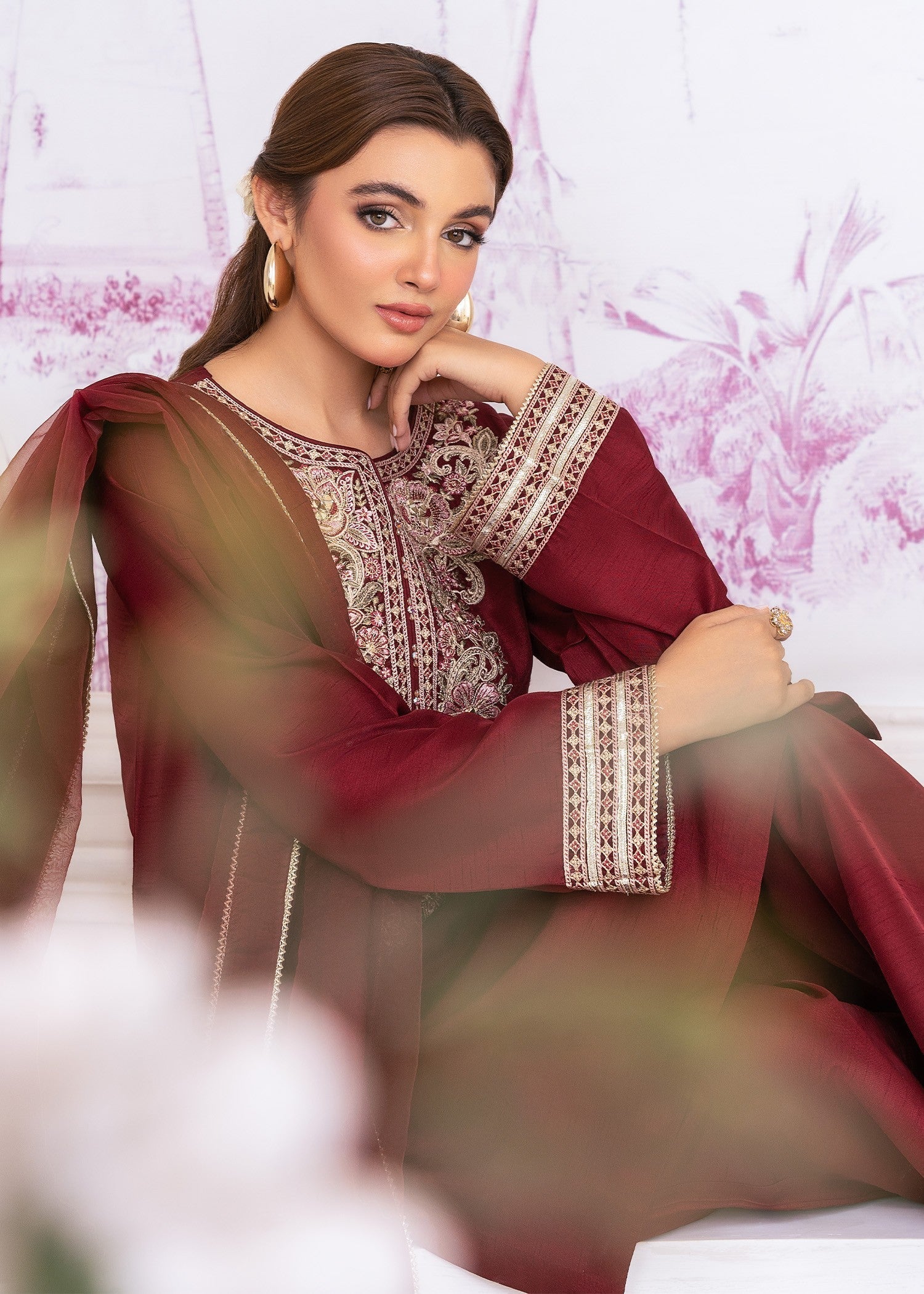 Rang-e-Haya Sophiara (Maroon)