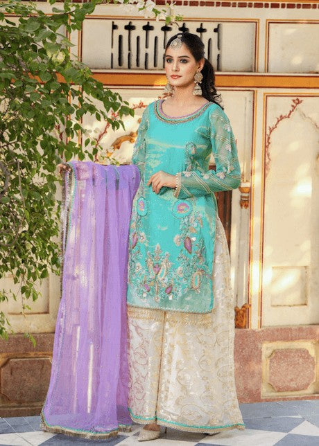 KB By Zufiqar Malik Khuda Baksh Creations - Z-221 Turquoise
