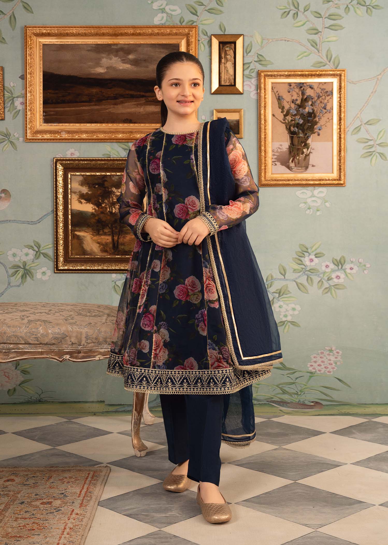 Rang-e-Haya Zaafia Kid (Navy blue)