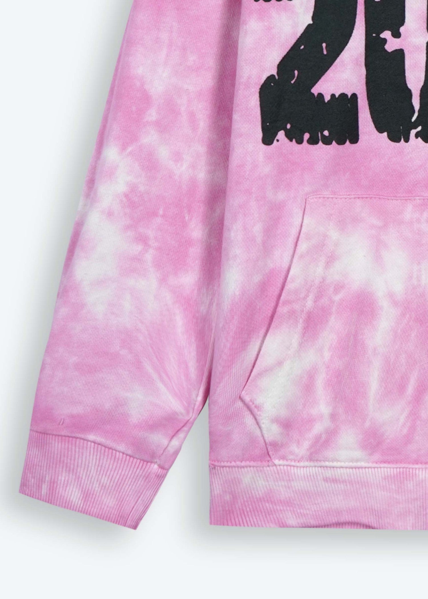 KIDS-PINK-TIE-DYE-TRACKSUIT-100 Cotton Terry Hoodie Joggers Set