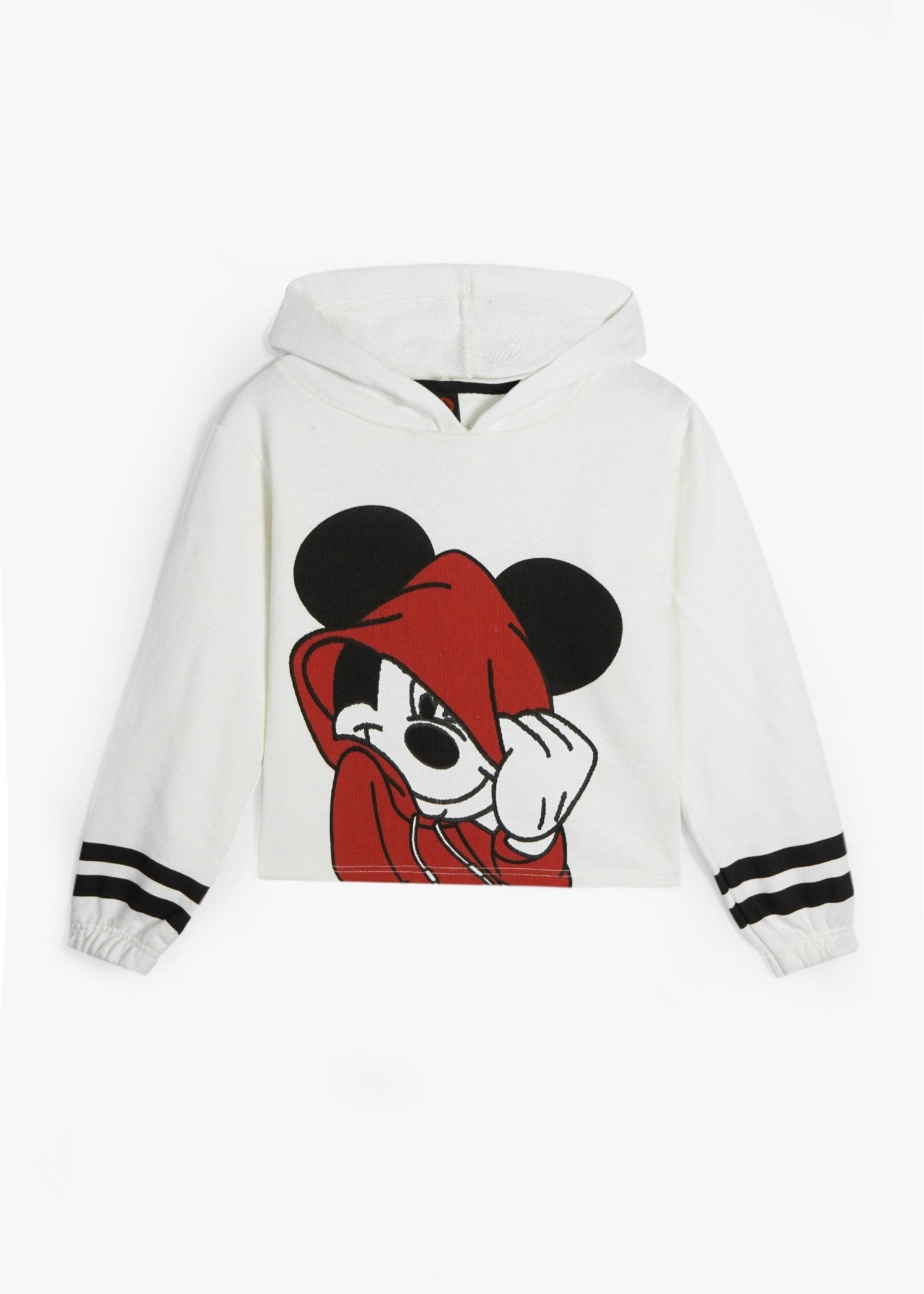 MICKEY-MOUSE-SHORT-BODY-HOODIE-100 - Cotton Terry