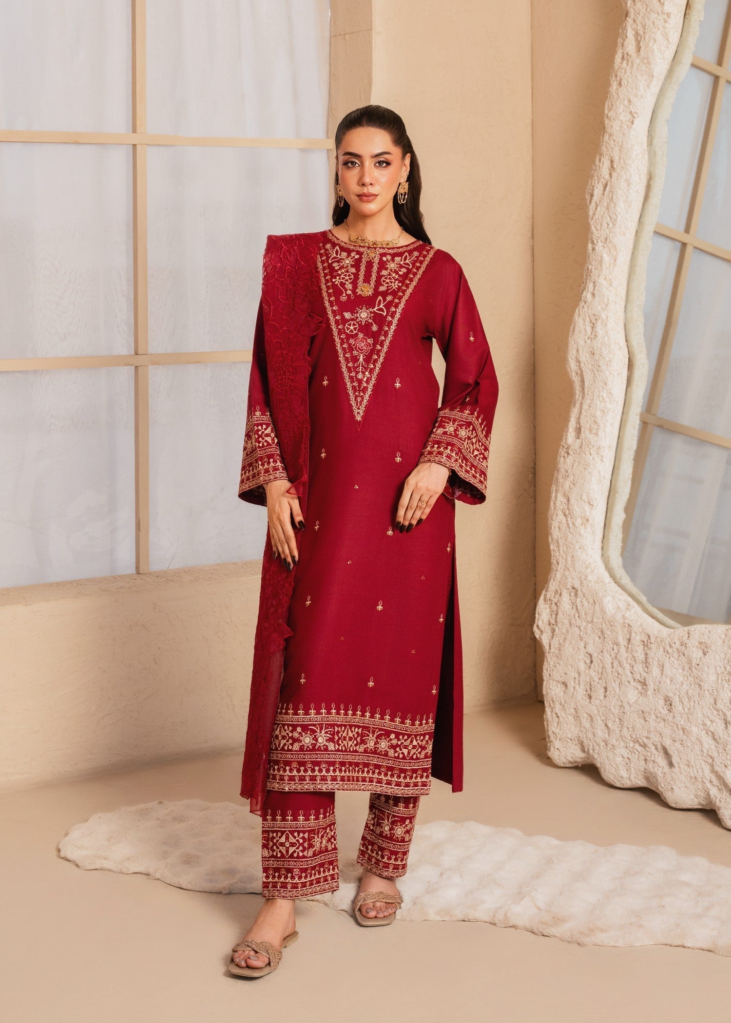 Tehzeeb Libas ZAREEN EMBROIDERED 3PC