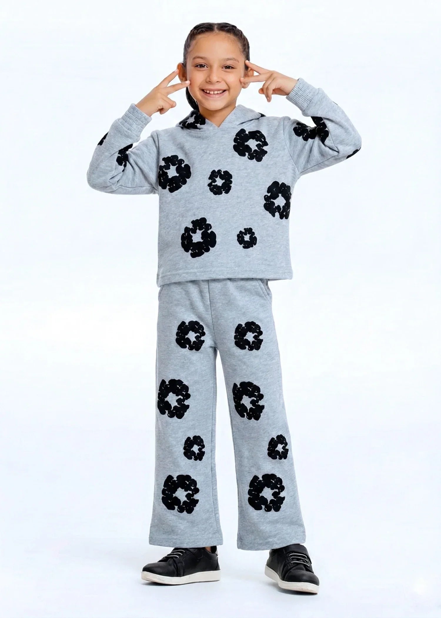 KIDS-PREMIUM-100 Cotton Fleece Printed Lounge Suit Soft Cozy Winter Perfect