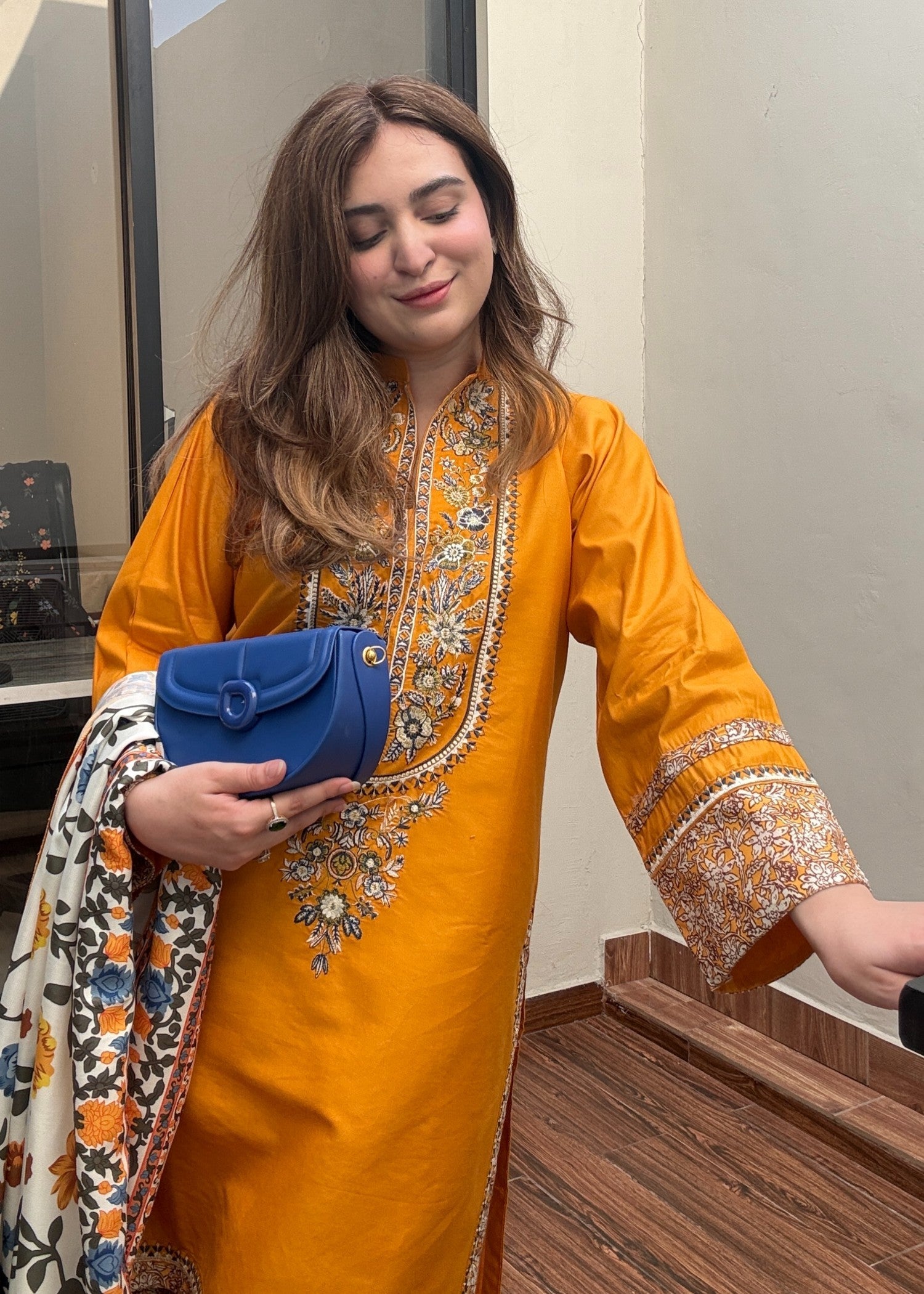 Tehzeeb Libas ZOI EMBROIDERED 3PC WITH SHAWL