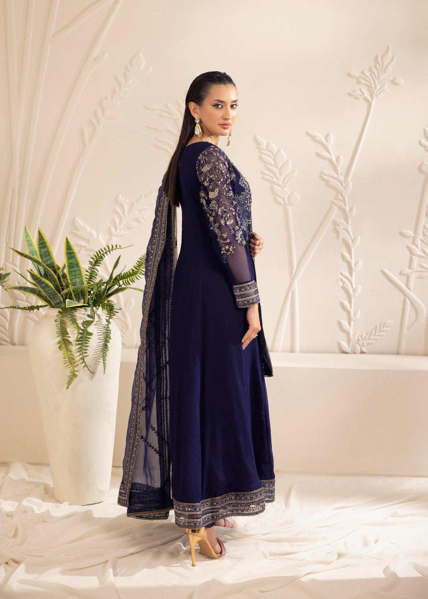 Mohagni MGG-101 CHIFFON 3PC STITCHED