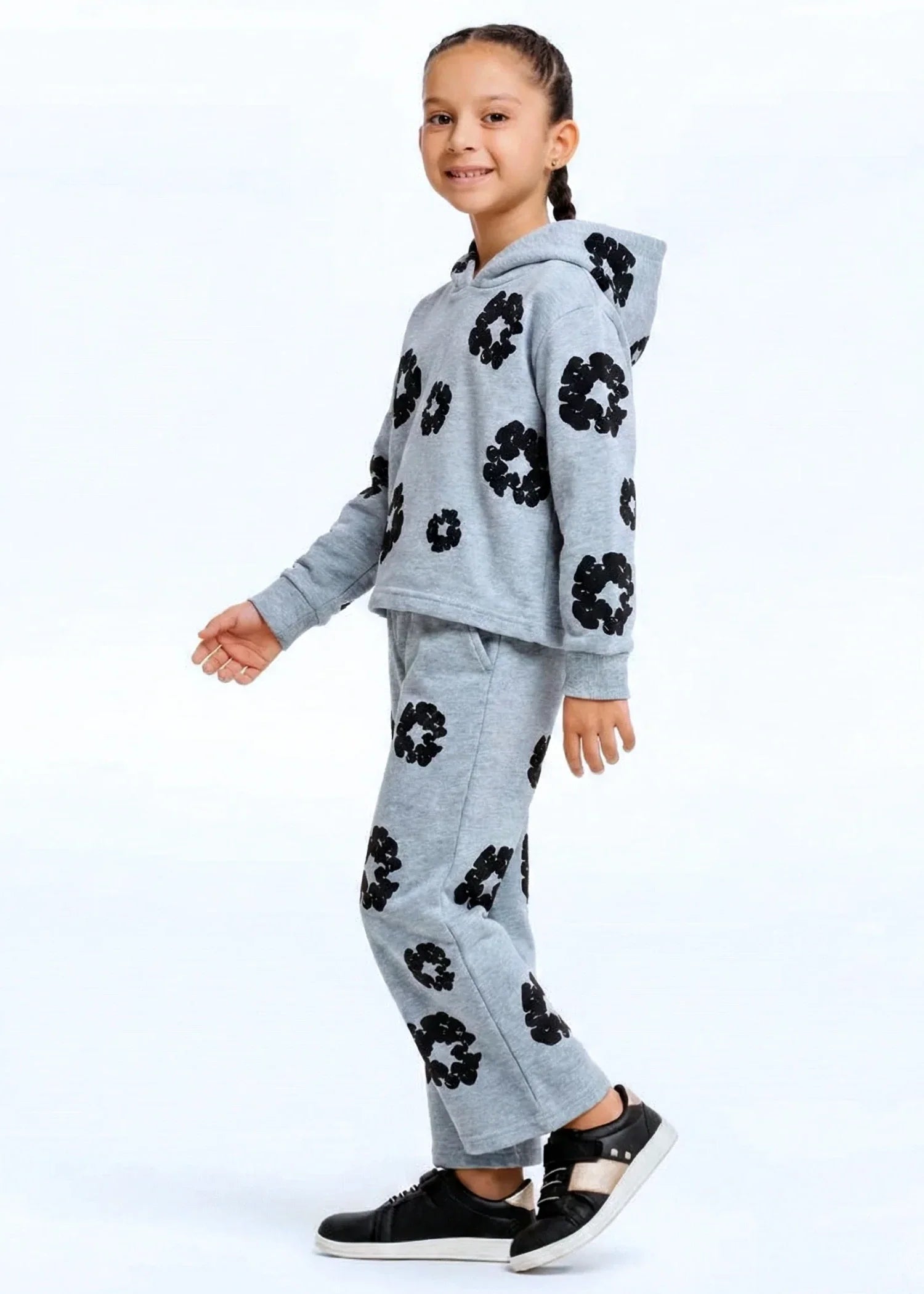 KIDS-PREMIUM-100 Cotton Fleece Printed Lounge Suit Soft Cozy Winter Perfect