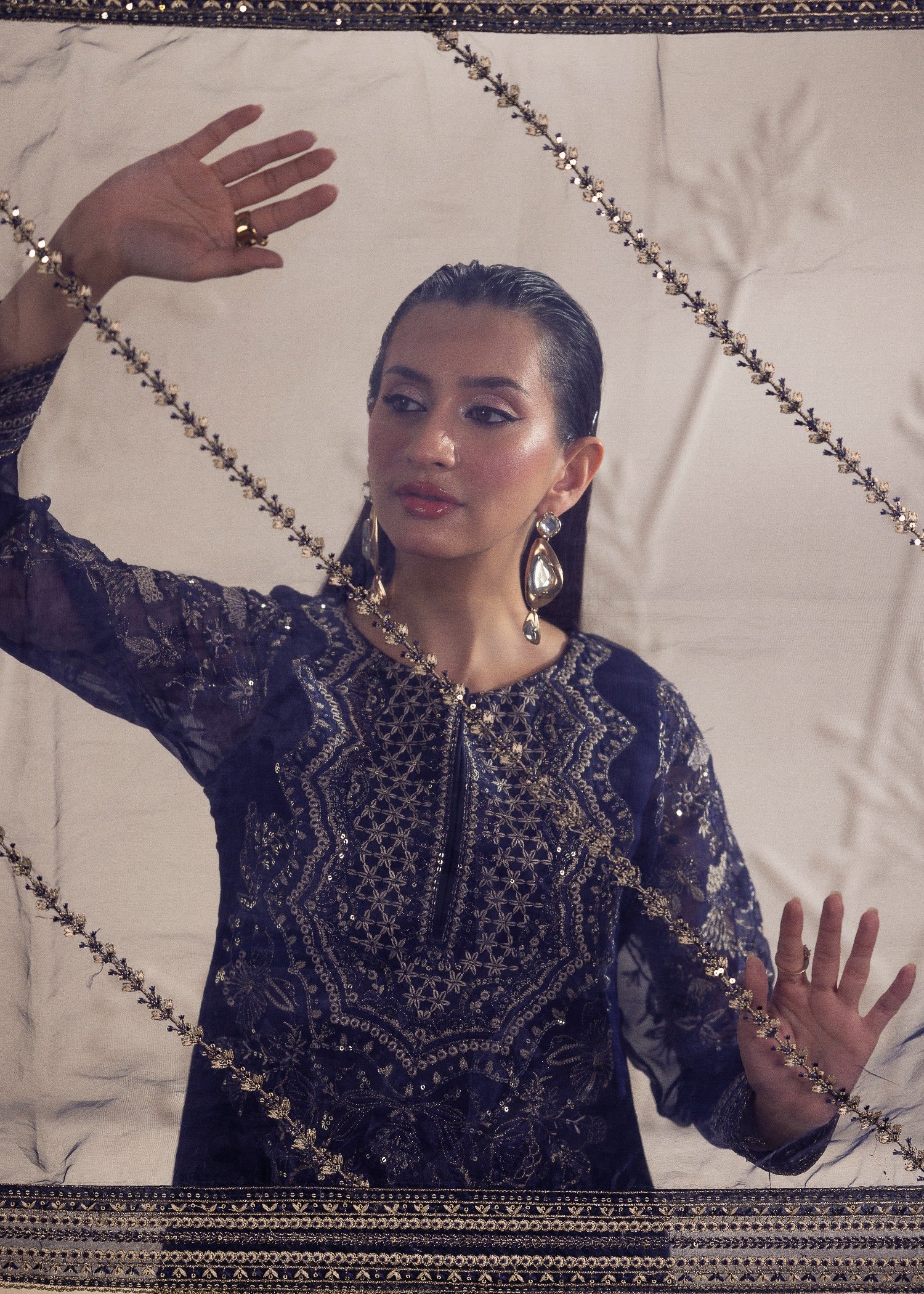 Mohagni MGG-101 CHIFFON 3PC STITCHED
