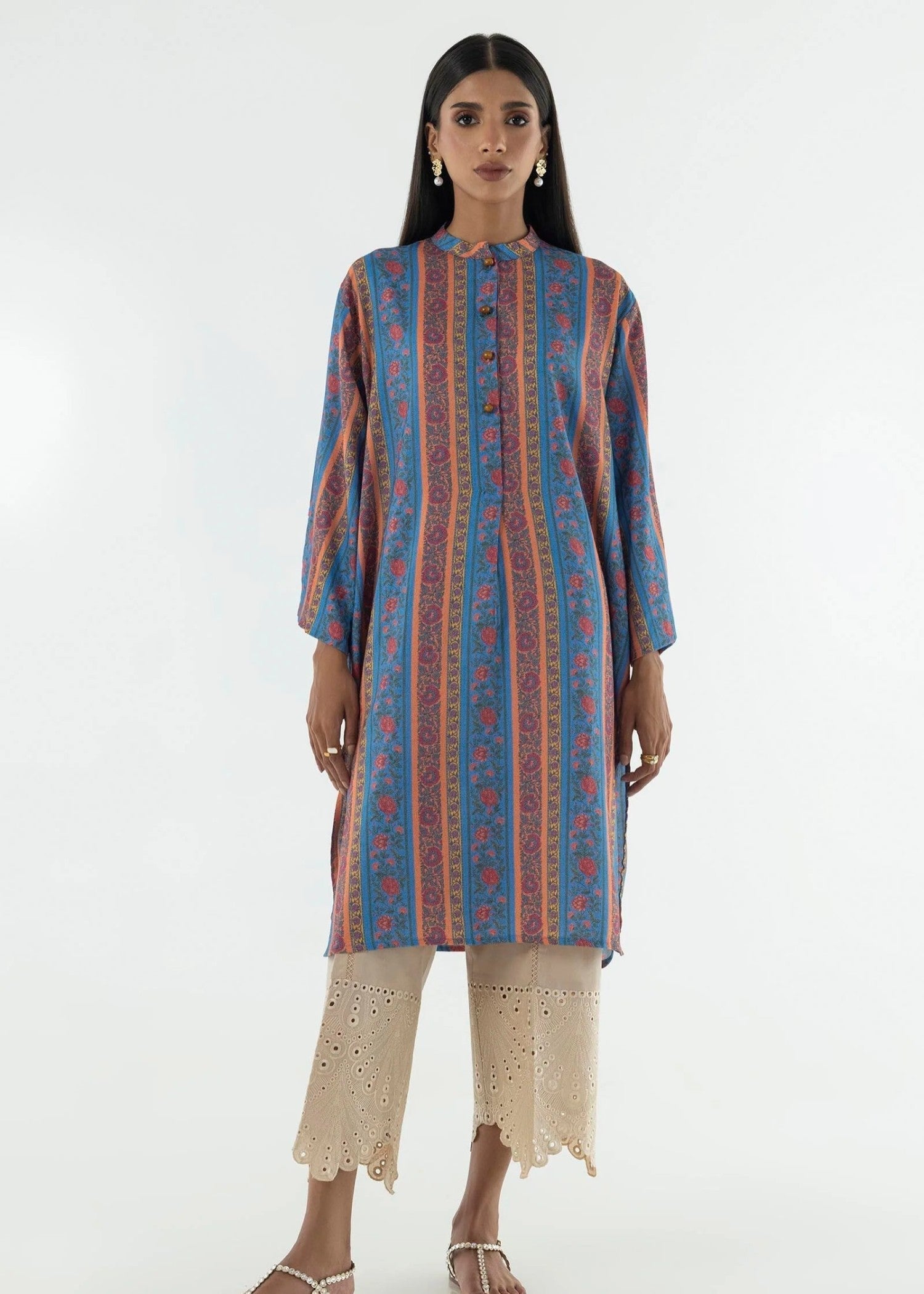 Sana Safinaz Stitched Basic Printed Shirt -FX24BSP261