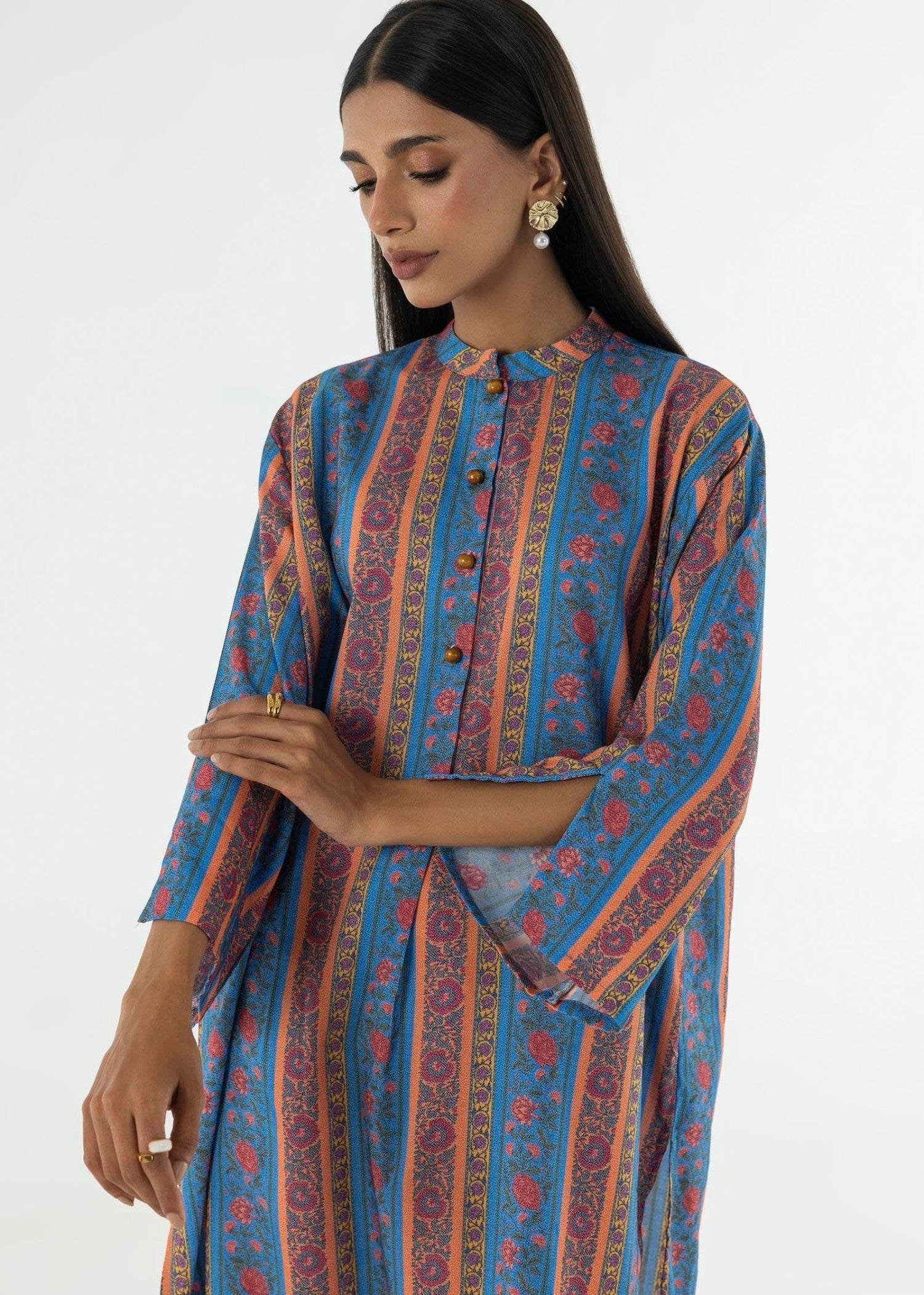 Sana Safinaz Stitched Basic Printed Shirt -FX24BSP261