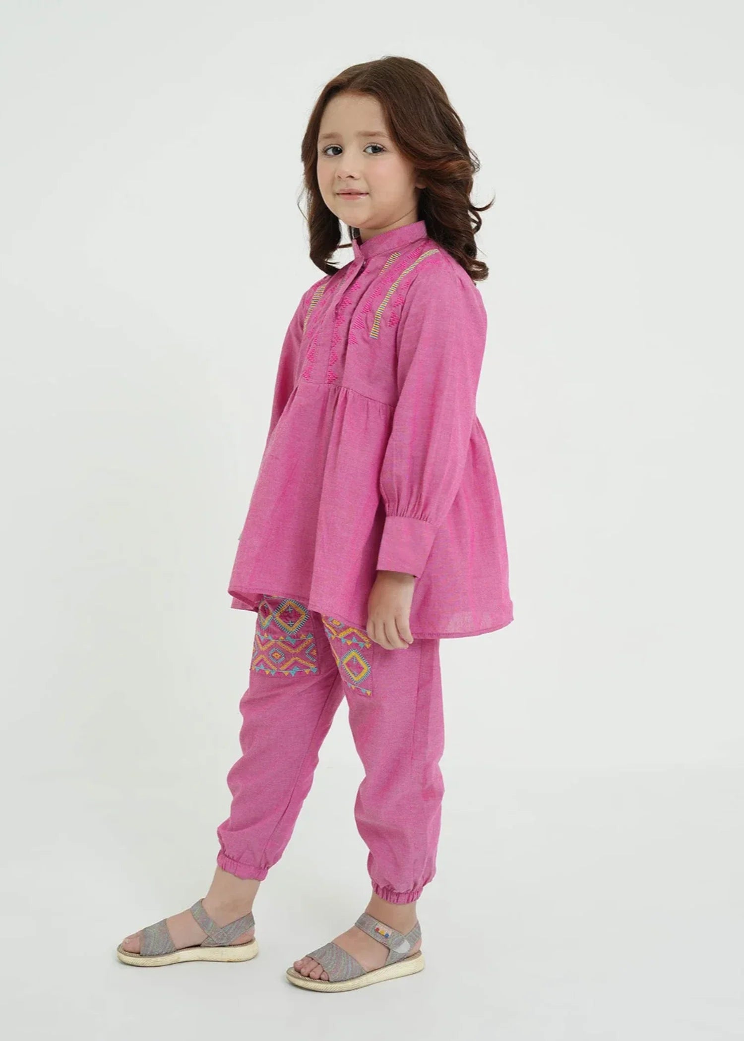 STITCHED-2 - Piece Embroidered Cotton Shirt Trouser