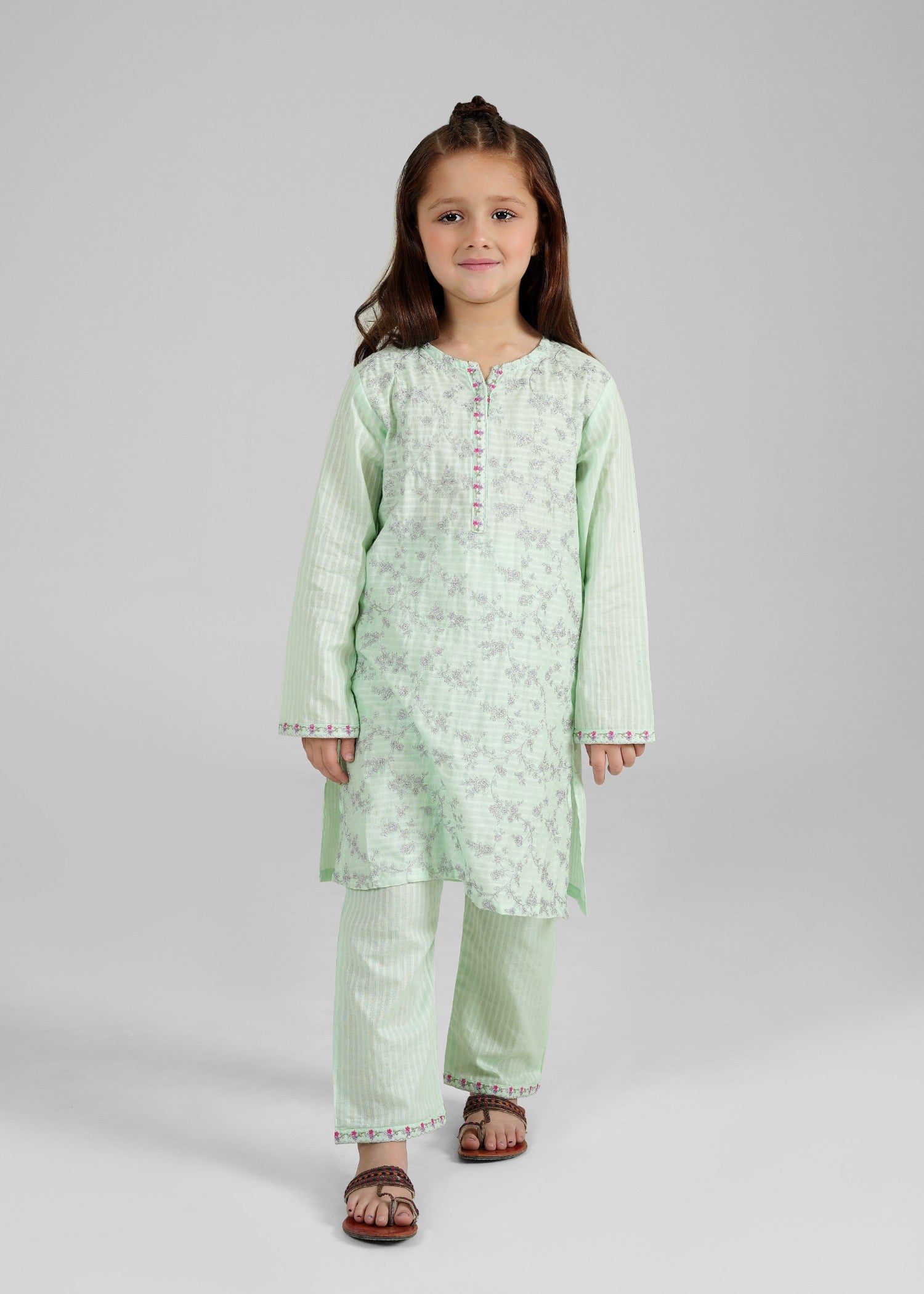 2 - Pcs Cotton Suit All Over Tilla Work