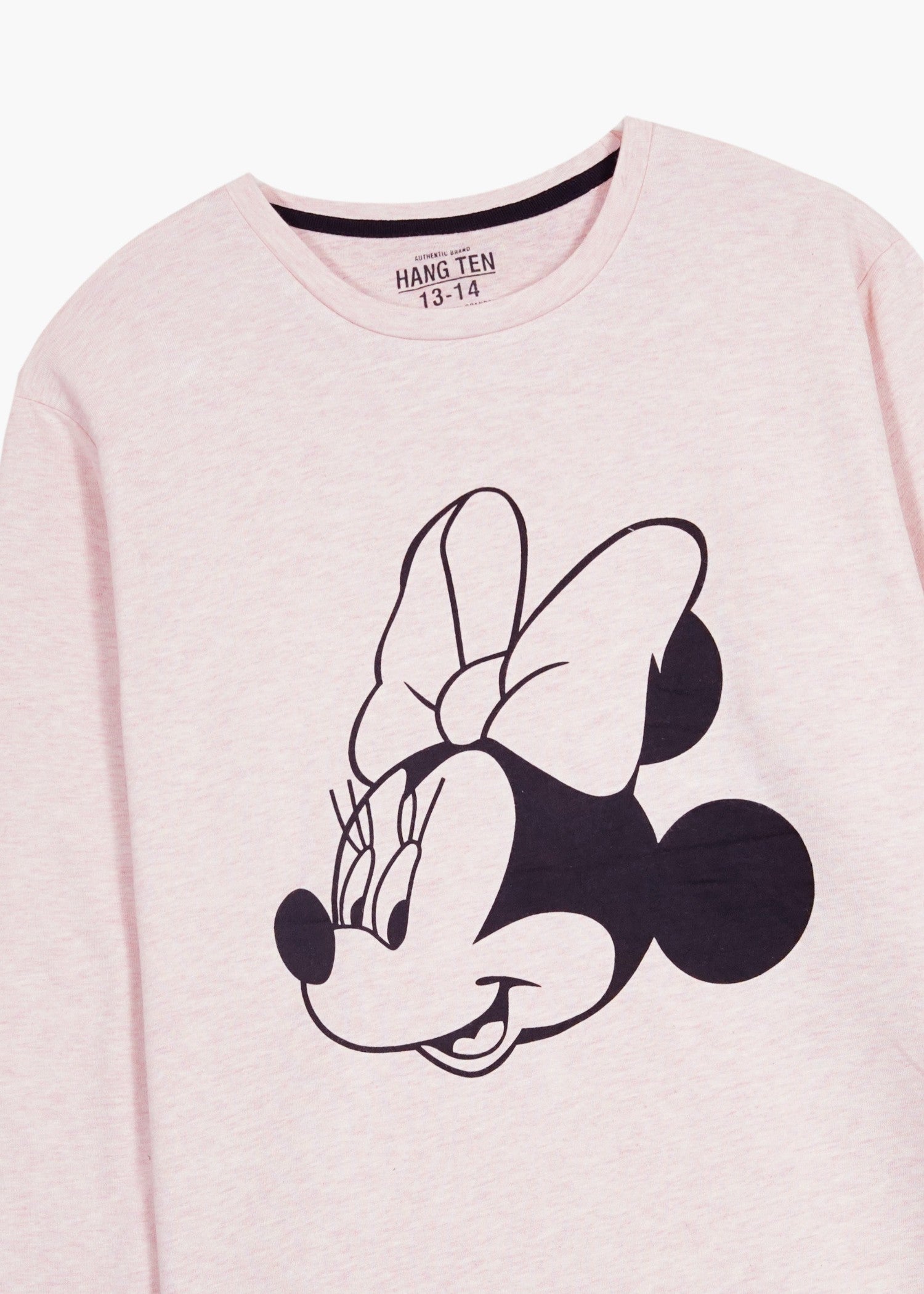 MINNIE-MOUSE-GIRLS-SWEATSHIRT-SOFT-PINK-100 - Terry Cotton