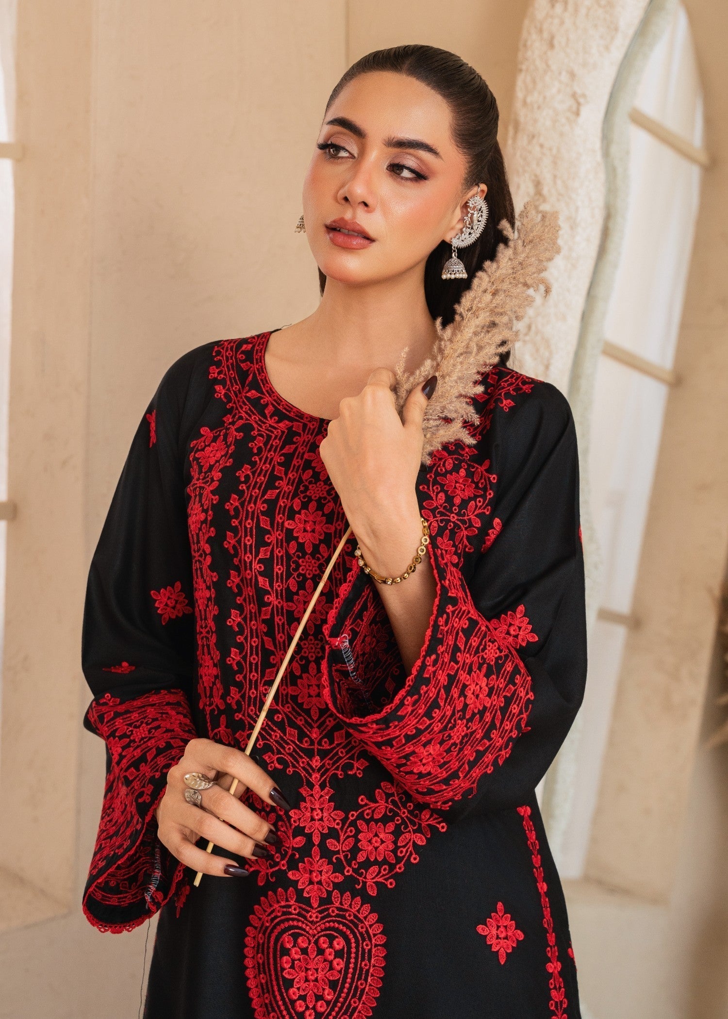 Tehzeeb Libas GLAZE EMBROIDERED 2PC