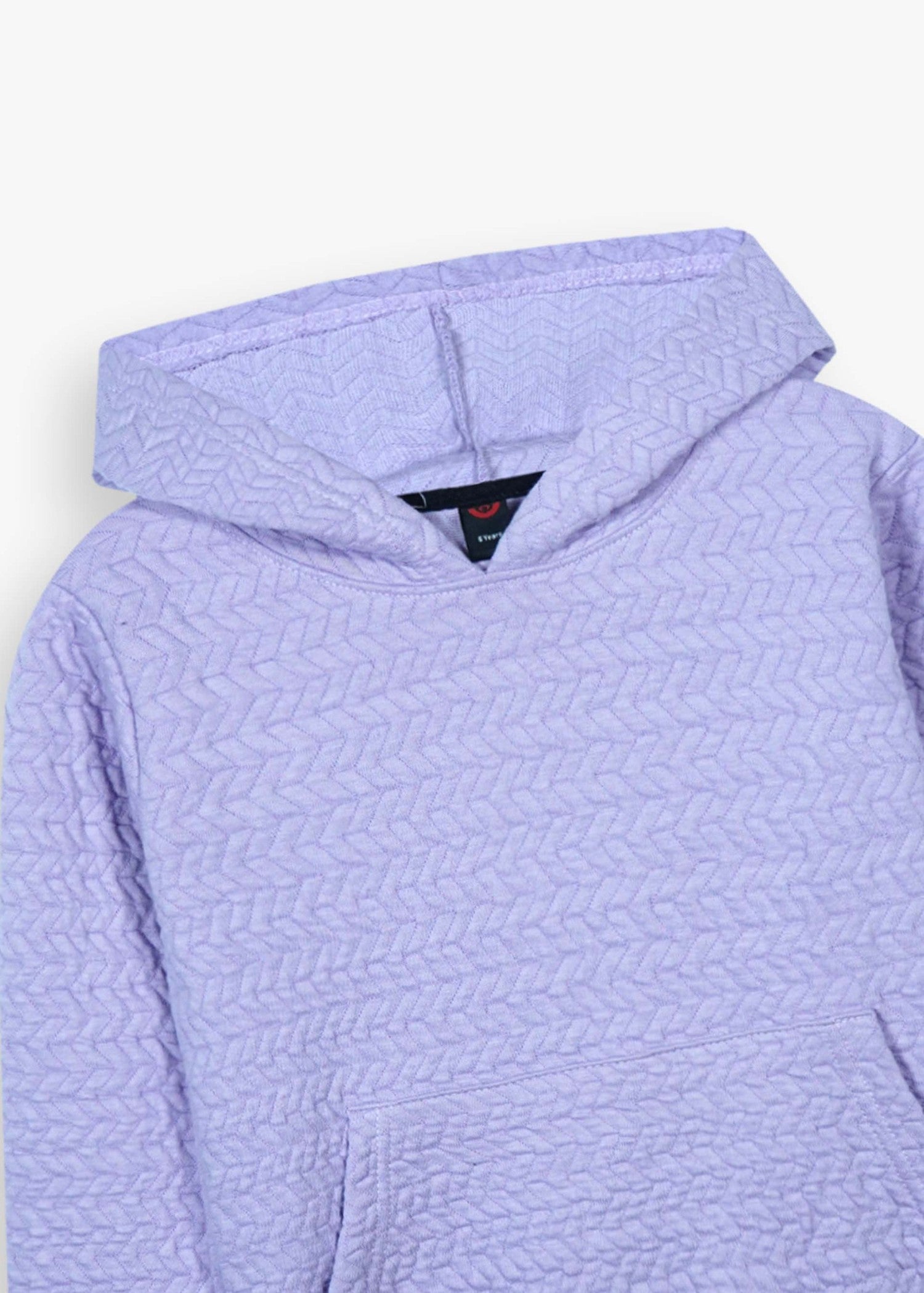 KIDS-QUILTED-LILAC-TRACKSUIT-2 Piece Hoodie Jogger Set Winter Cotton Outfit