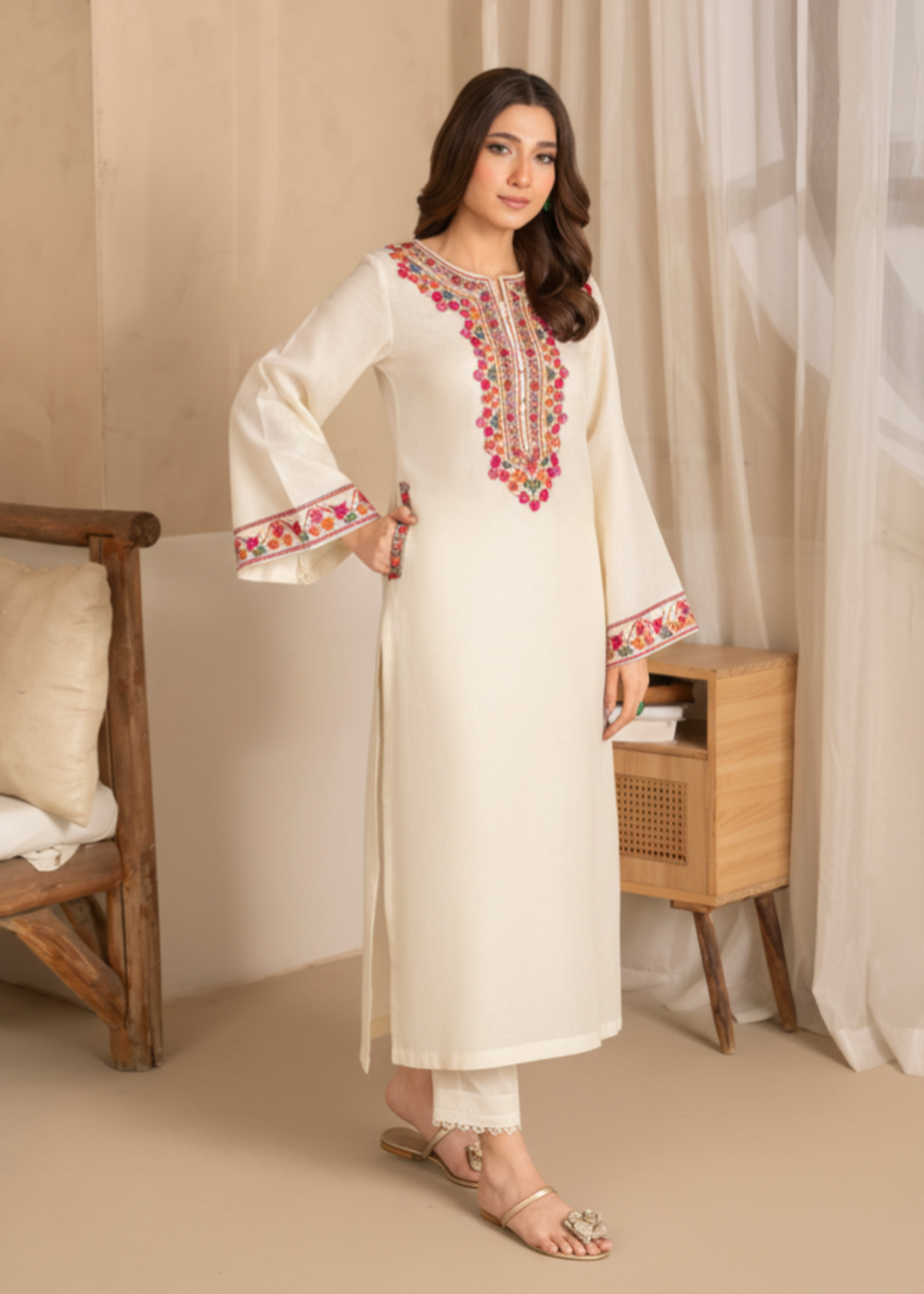 Sahibas By Mirza Aliza - White
